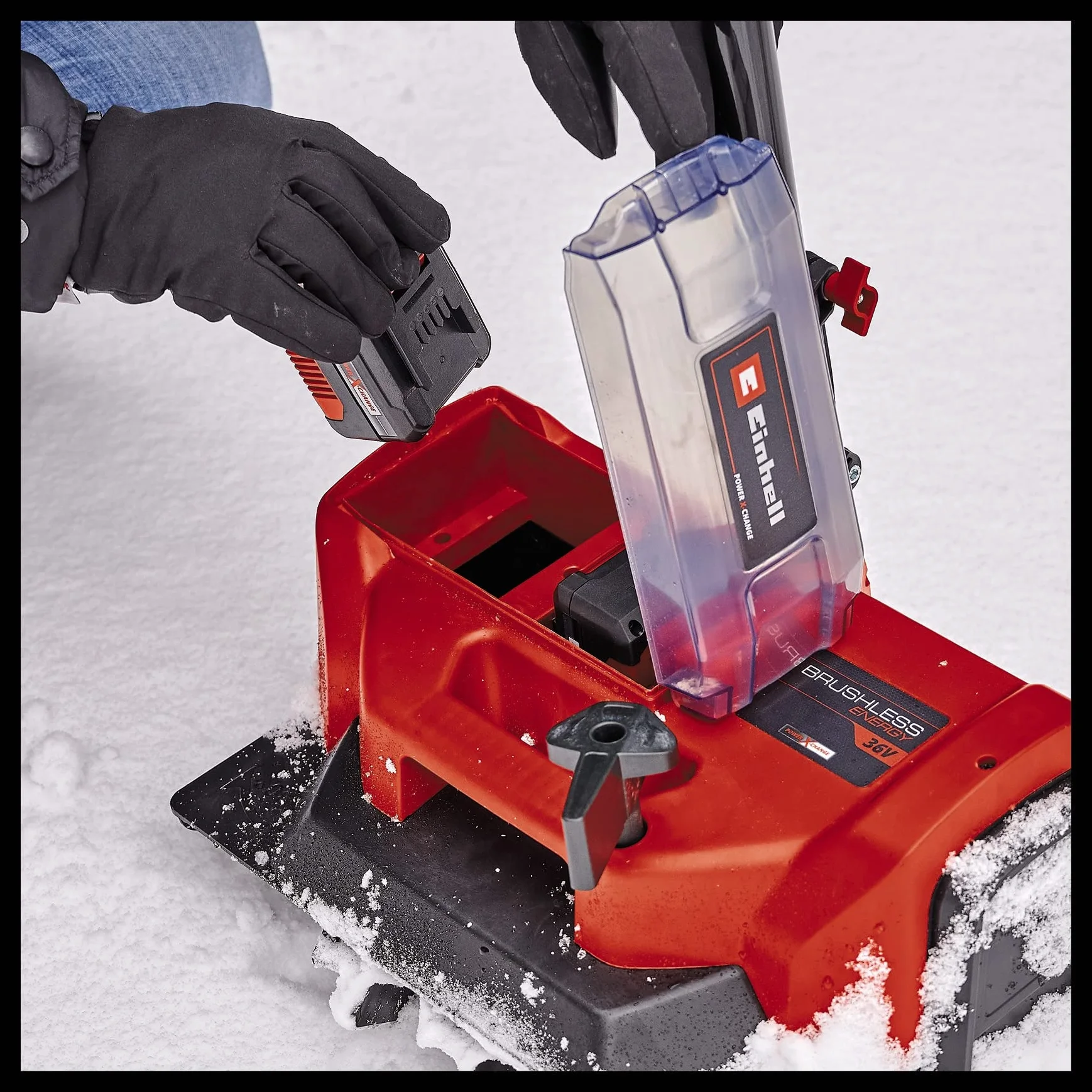Einhell Akumulatorowa dmuchawa do śniegu GE-ST 36/40 Li E-Solo Power X-Change (Li-Ion, 36 V, szer. robocza 40 Nm, maks. wysokość śniegu 20 cm, dostawa bez akumulatora i ładowarki)