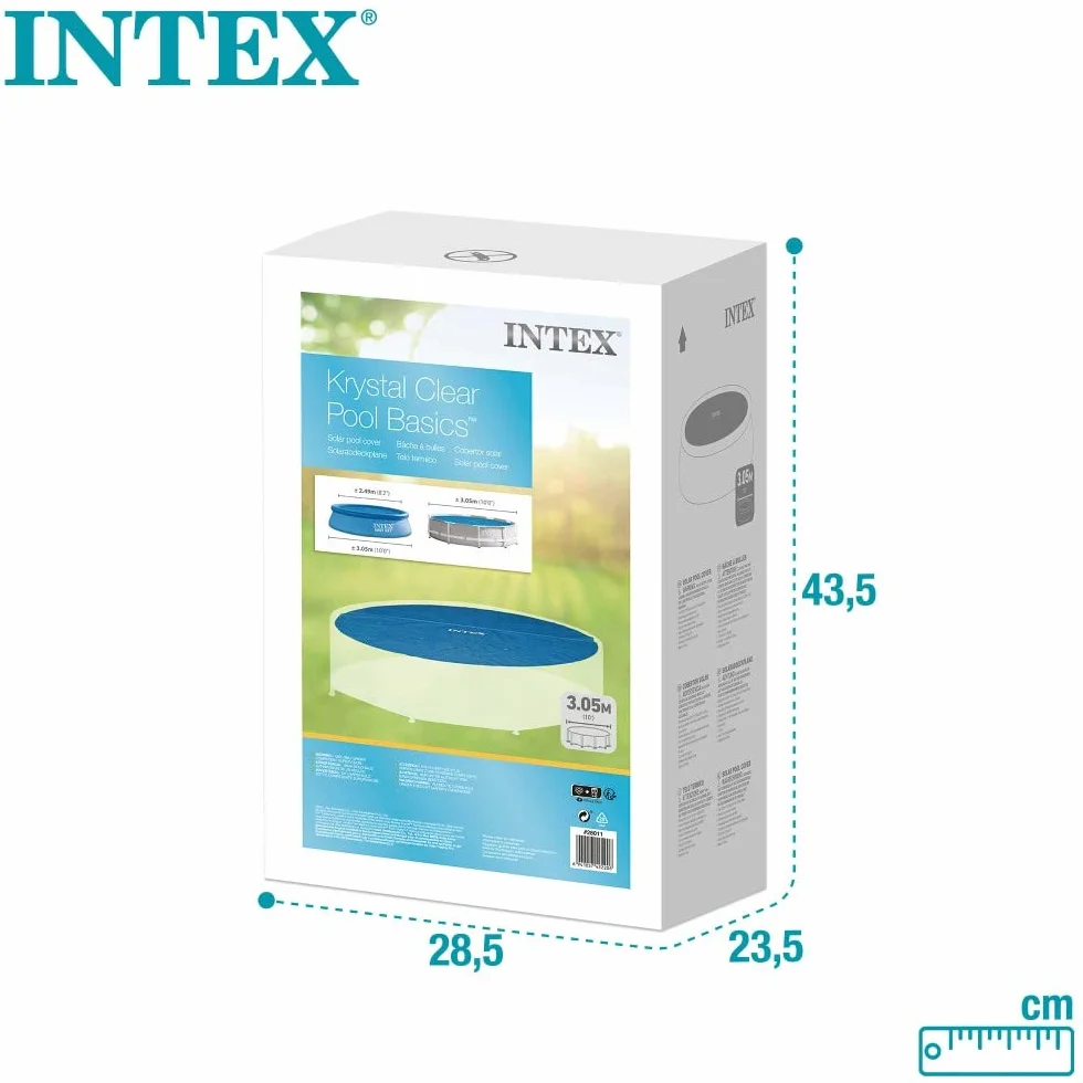 Intex Easy Set Frame Plandeka Solarna, Niebieski, 303 cm