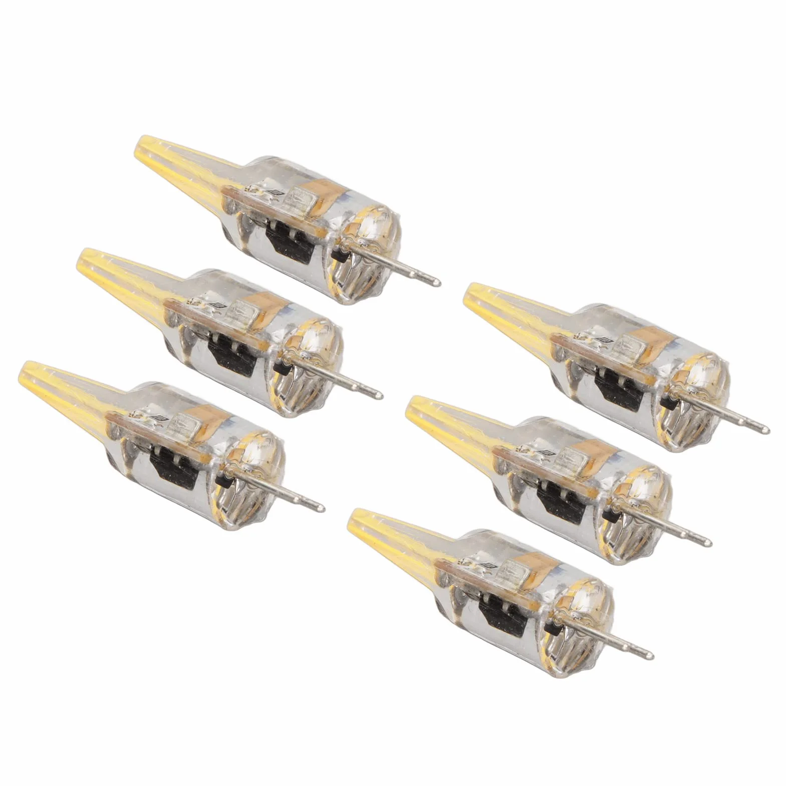 Fdit Żarówka LED COB G4 energooszczędna, zmienna, sufitowa, 6 sztuk, 500 lm, 220 V, do domu, biura, przestrzeni handlowej (ciepła biel)