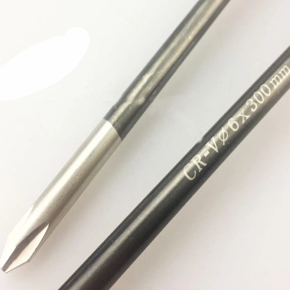 Bardzo długi śrubokręt krzyżowy krzyżowy krzyżowy z rowkiem 6 x 100 mm, długość chwytu 300 mm, długość całkowita 420 mm, stal S2, narzędzia ręczne do naprawy domu (Phillips)