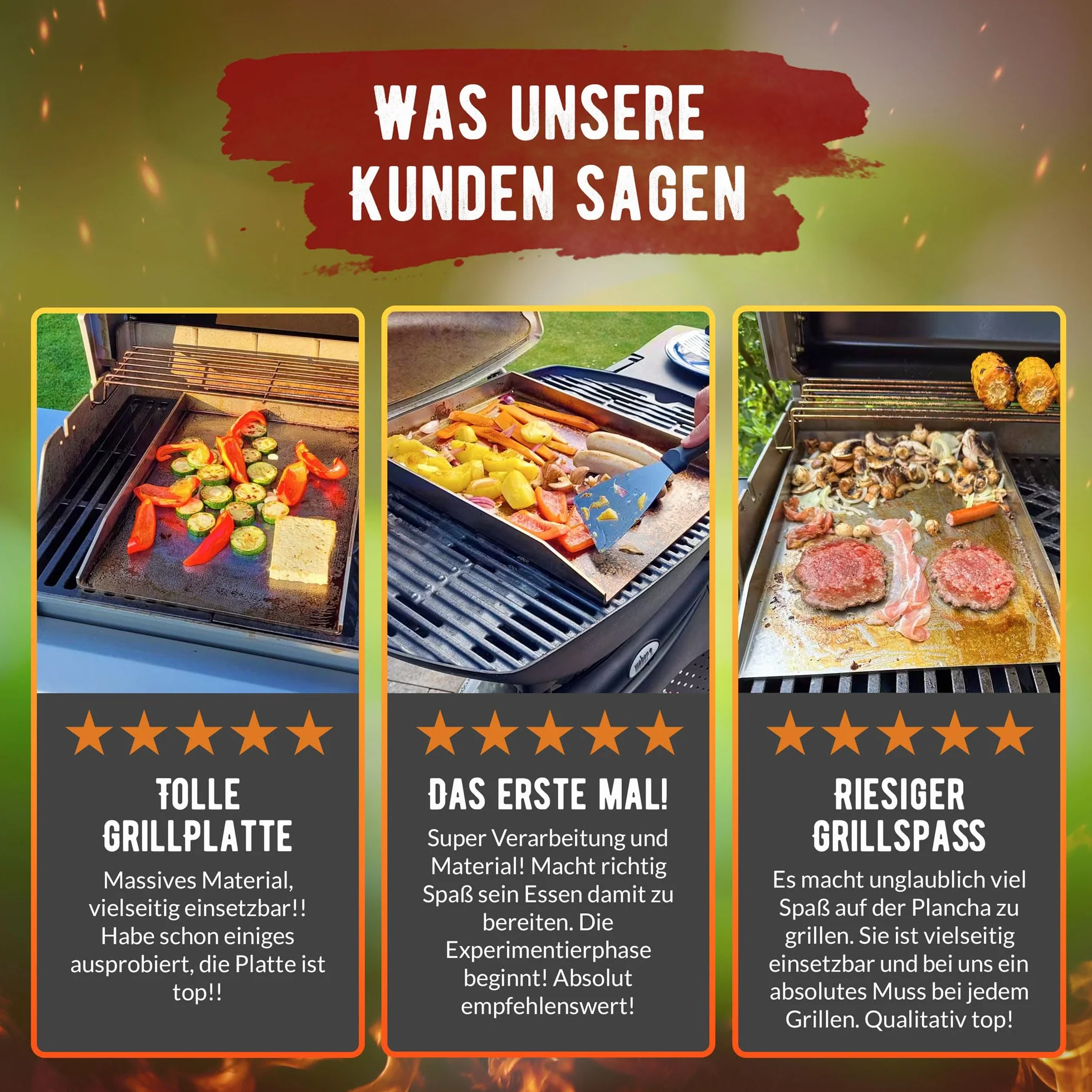 Grillart Premium Plancha grillowa ze stali nierdzewnej 4 mm 30 x 40 cm do kuchenek indukcyjnych