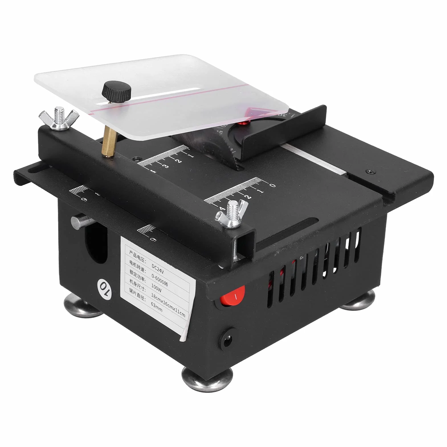 Piła stołowa, 100 W, mini suwmiarka, regulowane cięcie, pilarka do drewna ze stopu UM, do obróbki drewna, 110 V, 240 V, do obróbki drewna (wtyczka EU)