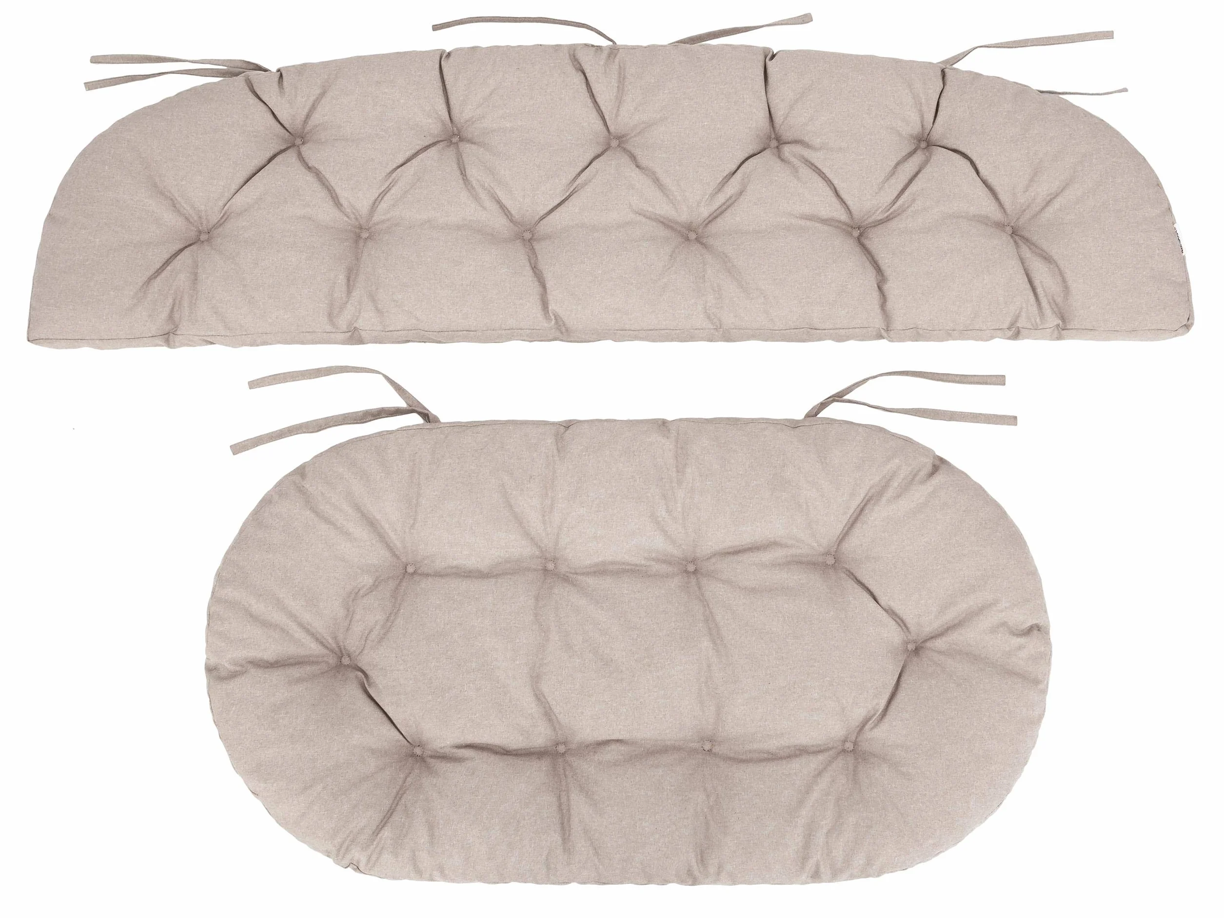 PillowPrim Poduszki do mebli rattanowych, zestaw rattanowy, zestaw poduszek na ławkę, poduszki rekreacyjne do leżaków słonecznych, poduszki do sofy 100x50x38 cm beżowe