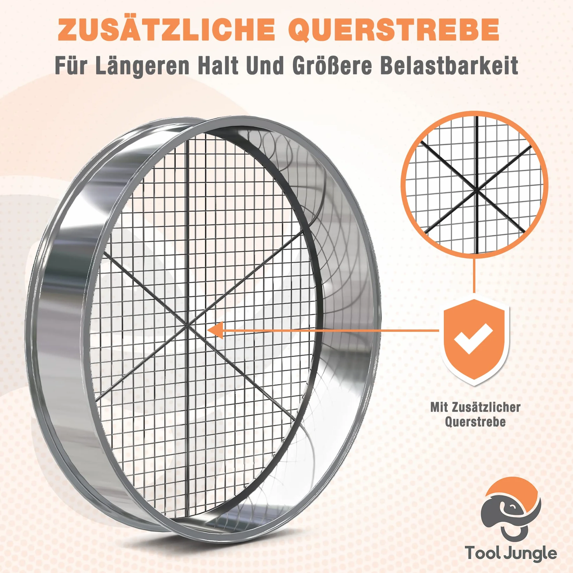 Sitko ogrodowe ze stali nierdzewnej 5 wkładów sitkowych Ø 3,5-12 mm do kompostu odporne na warunki atmosferyczne