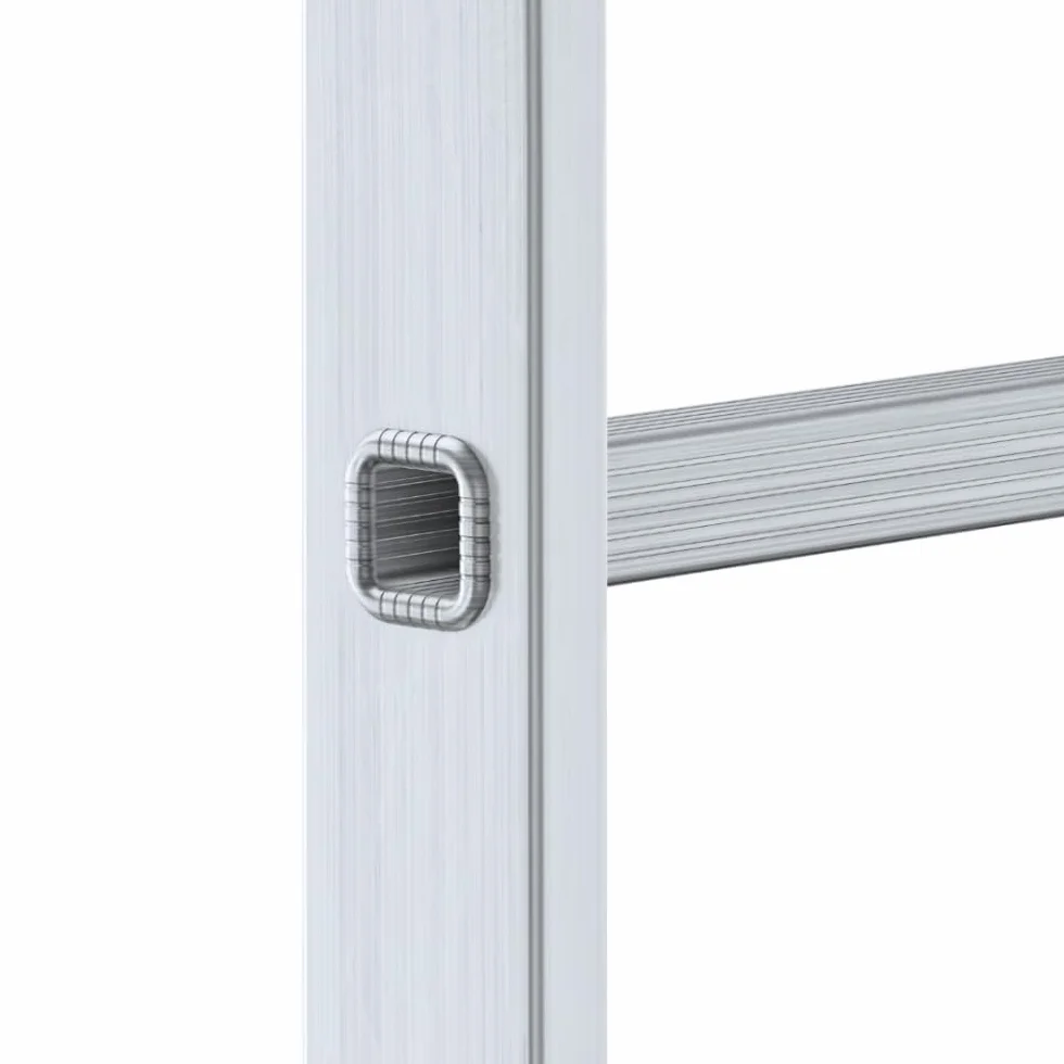 Drabest SERIA PRO 1x14 Aluminiowa Drabina Wielofunkcyjna 150 KG - Aluminiowa Drabina Stopniowa - Drabiny Wielofunkcyjne - Składana Drabina Stopniowa - 40 X 378 X 6 Cm