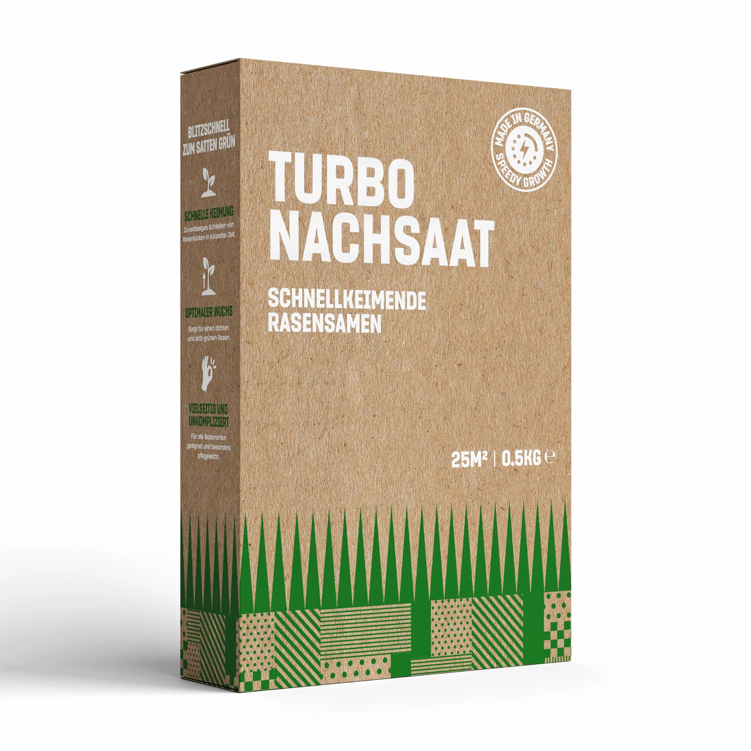 Nasiona trawnika szybko kiełkujące 0,5 kg 25 m2 Made in Germany