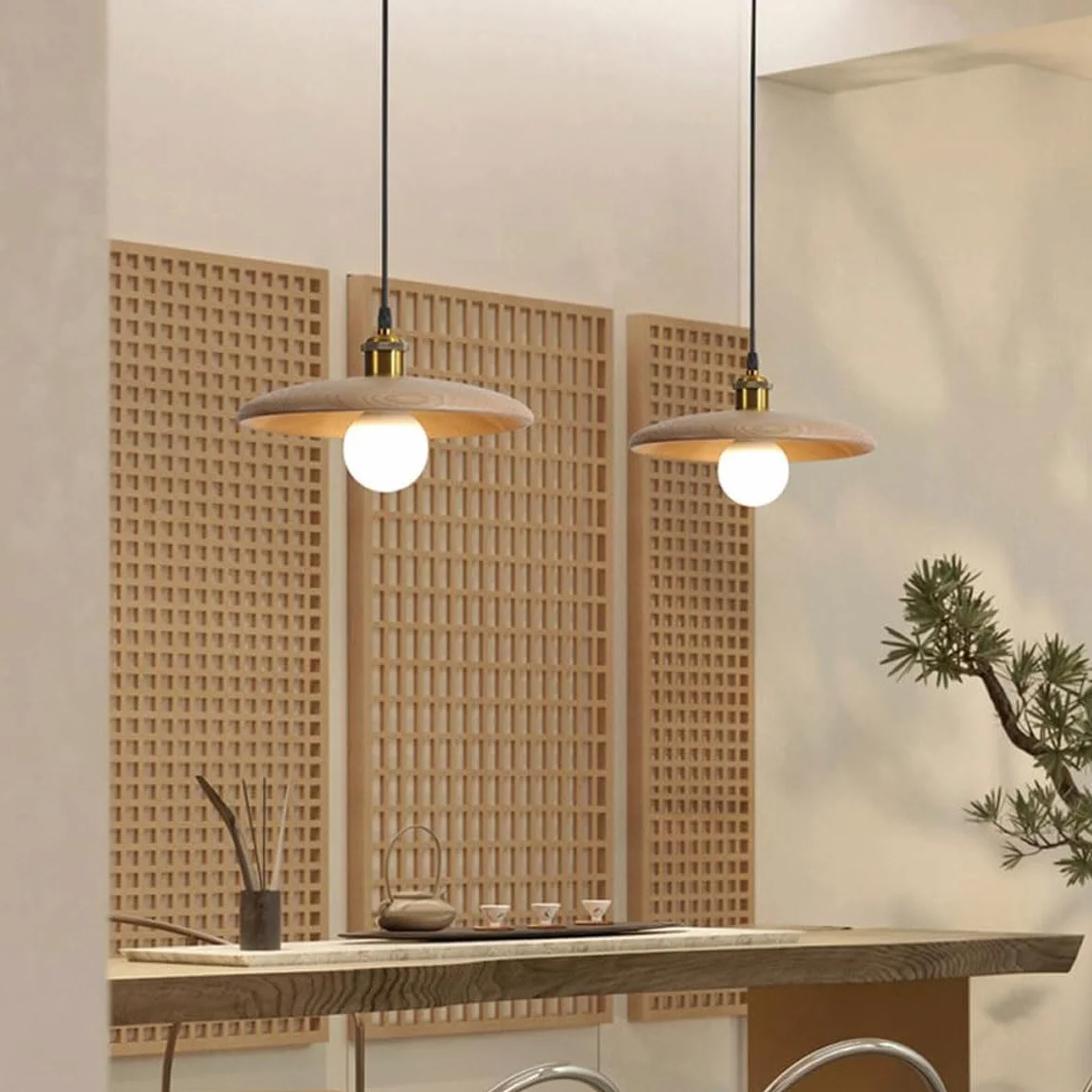 Nowoczesna regulowana drewniana lampa wisząca z połowy wieku - vintage przemysłowa lampa sufitowa z ramieniem obrotowym do jadalni kuchni wyspa restauracji żyrandol oświetlenie
