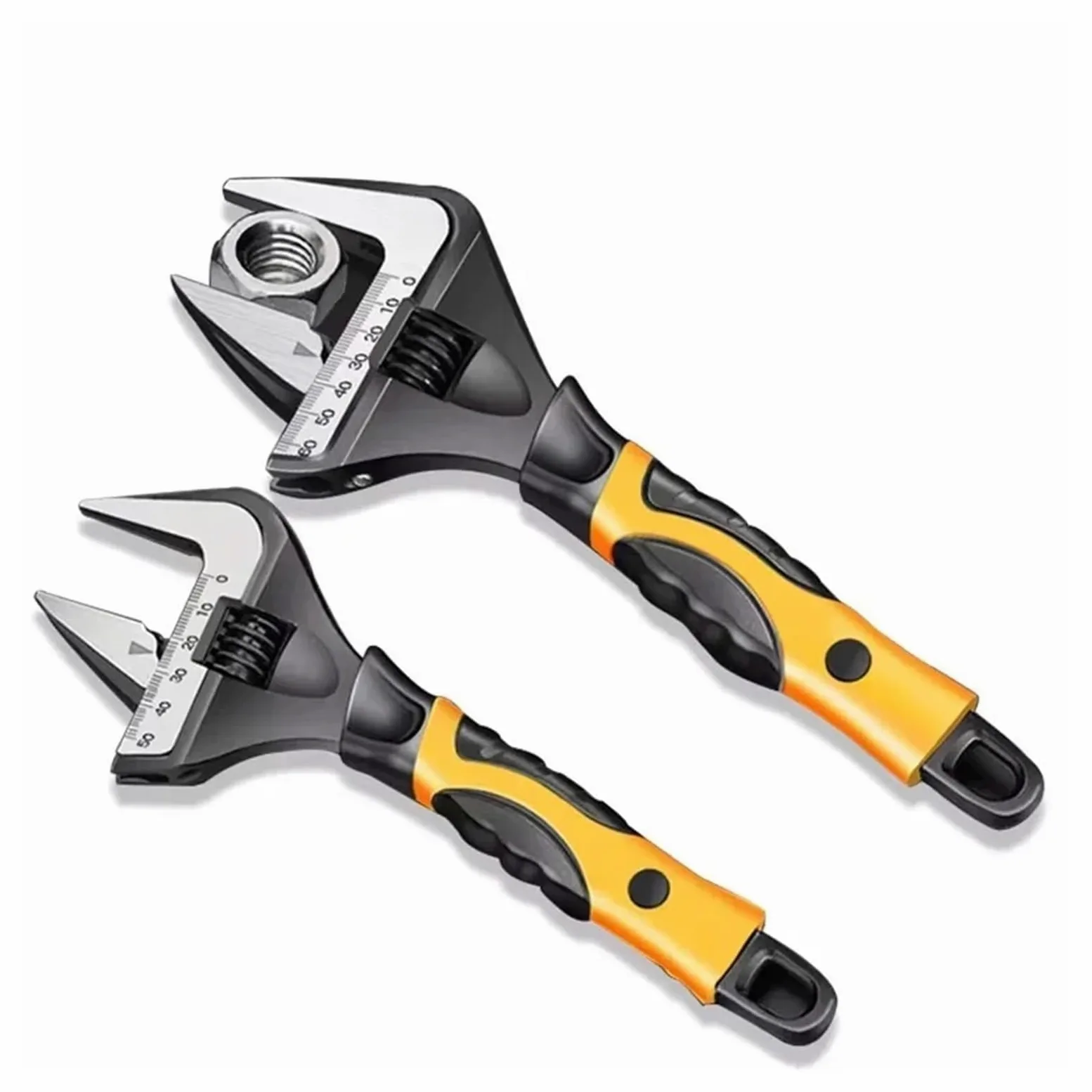 Klucz nastawny klucz nastawny uniwersalny klucz ze stali nierdzewnej klucz łazienkowy duży otwarty hydraulika narzędzie do naprawy gospodarstwa domowego (30 cm)