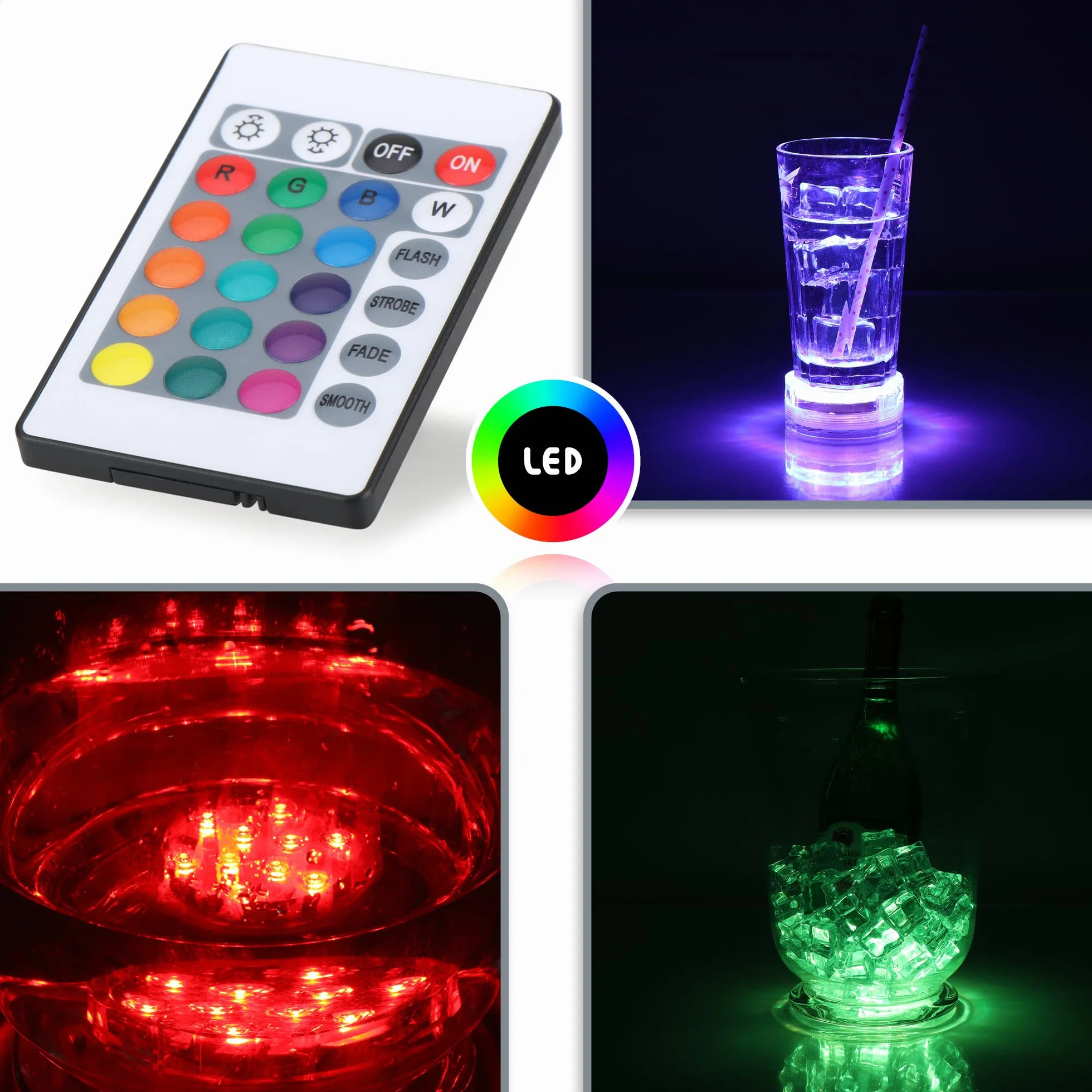 COM-FOUR Oświetlenie basenu LED z funkcją zmiany koloru