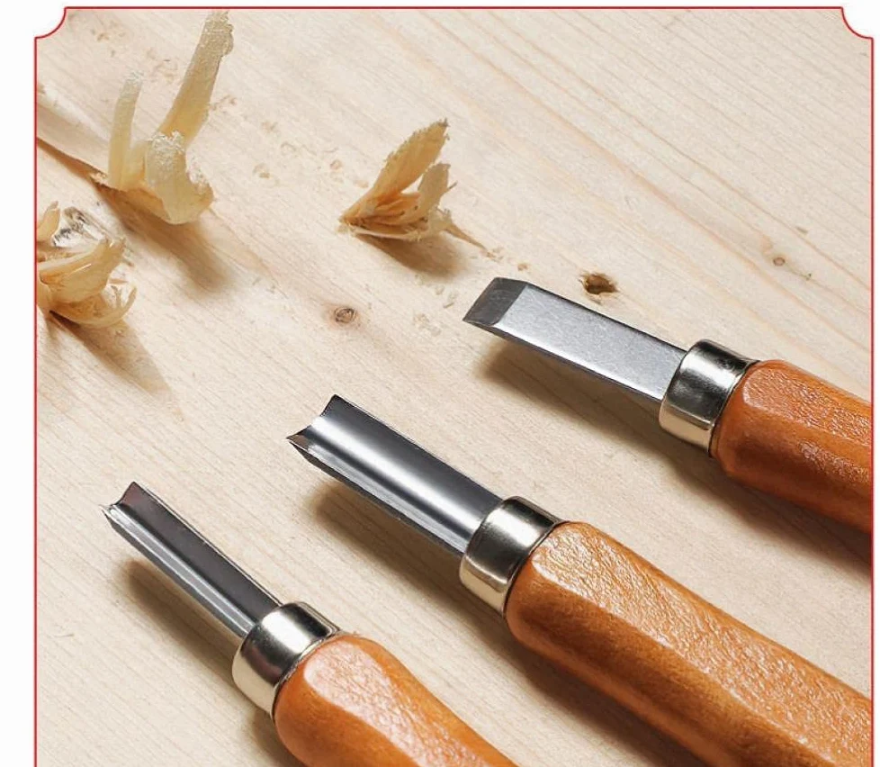 Narzędzia Rzeźbiarskie Dłuta Do Drewna Narzędzia Rzeźbiarskie Dłuto 12 Sztuk Wood Carving Narzędzie Handmade Gumowa Pieczęć Z Szlifierki Zestaw Kamień Rzeźby Drzeworyt Korzeń Rzeźba I Seal Carving Uti
