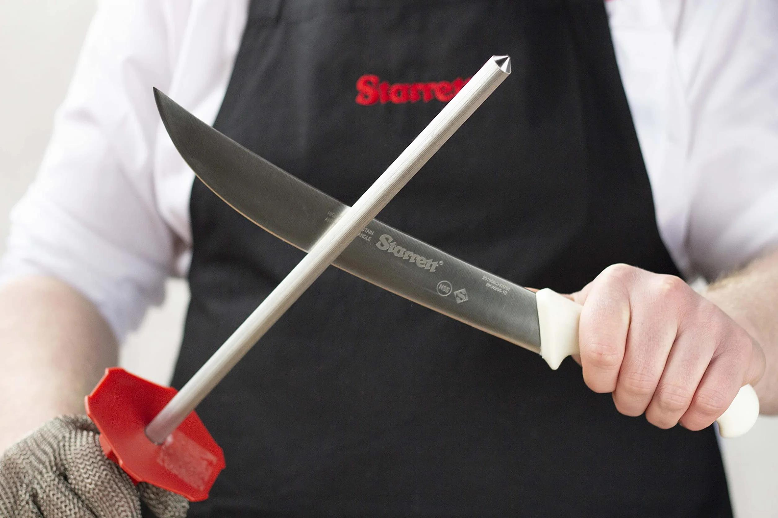 Starrett Ostrzałka stal drobne wykończenie 12 cali (300 mm) czerwony uchwyt - BKR408-12