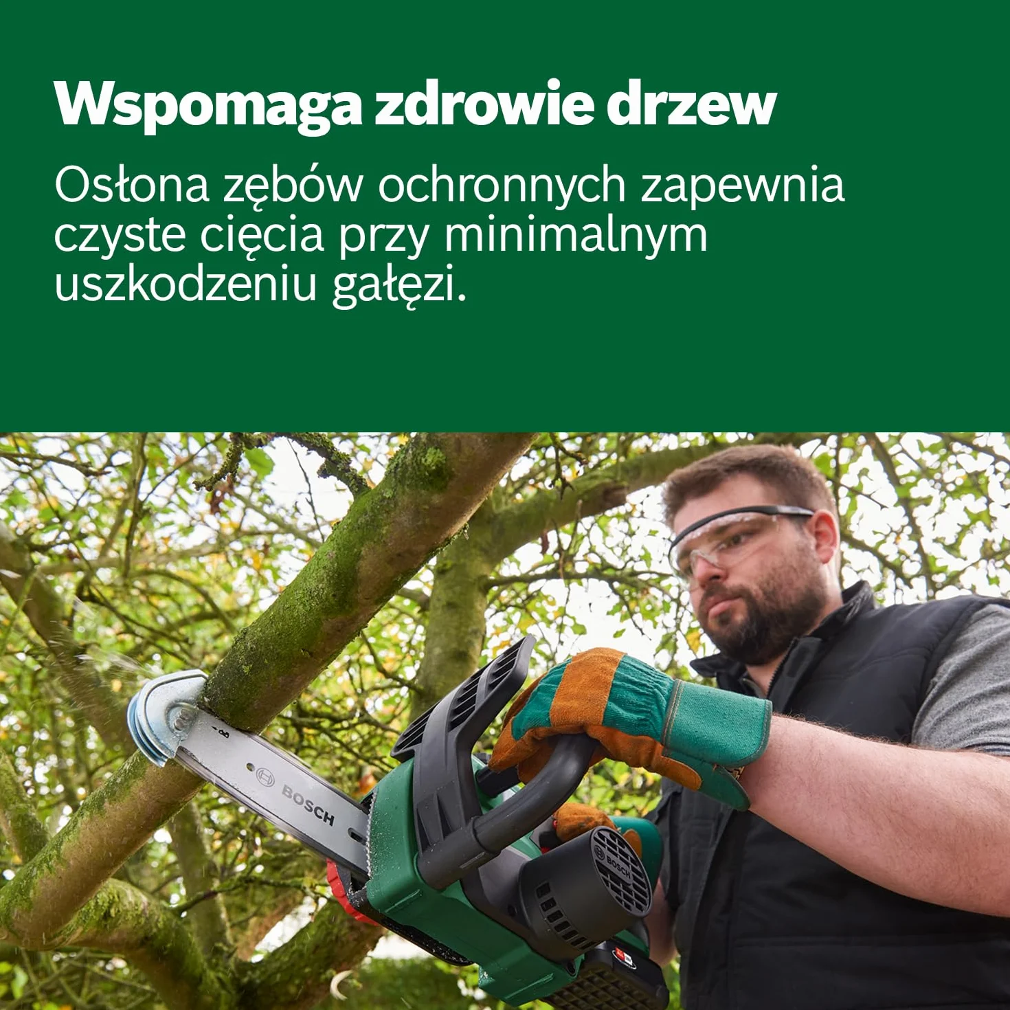 Bosch Akumulatorowa piła łańcuchowa Universalchain 18 (bez akumulatora, system 18 V, w kartonie)