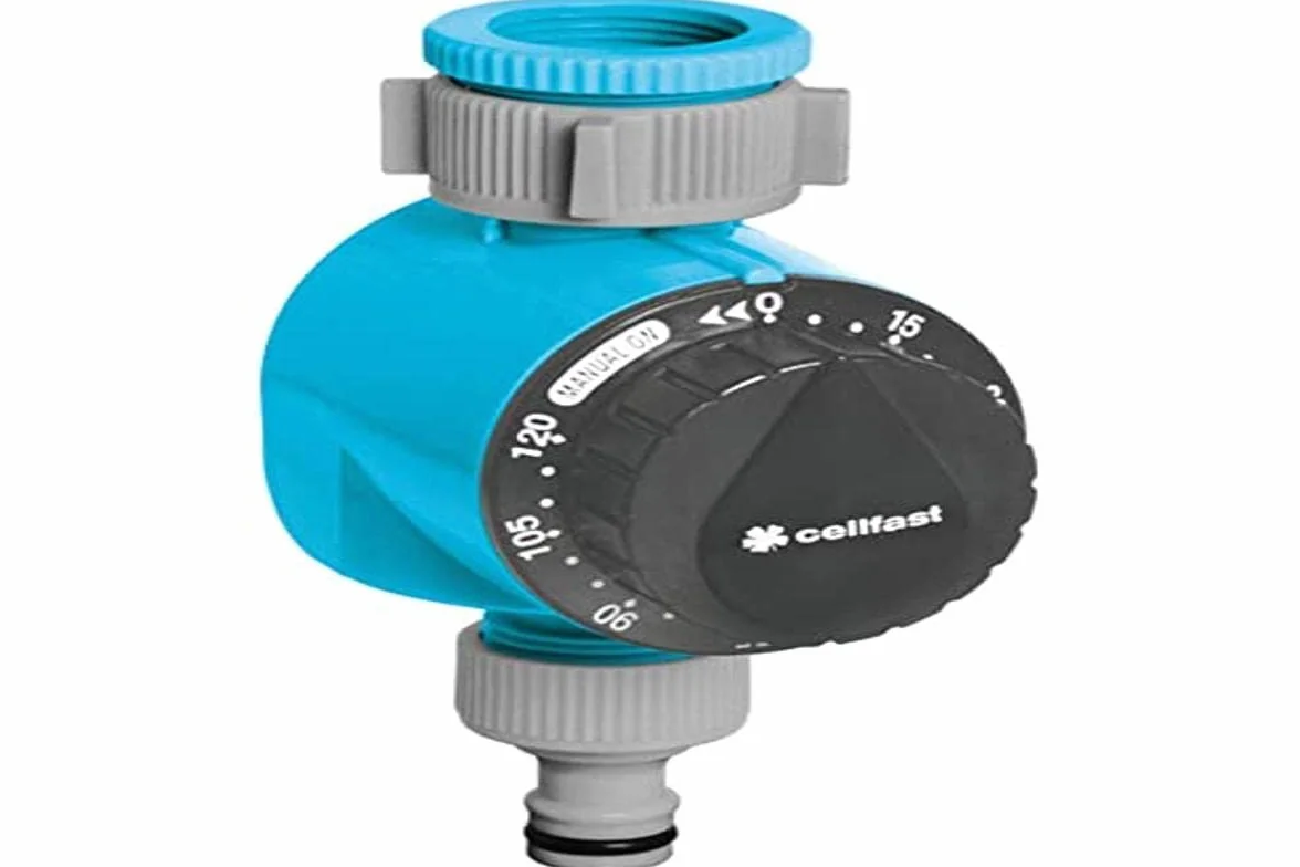 CELLFAST Zegar Mechaniczny Do Nawadniania Sterownik Nawadniania Zegar Sterujący Do Kranów Czas Nawadniania Do 120 Minut G3 4" 26,5 mm G1" 33,3 mm