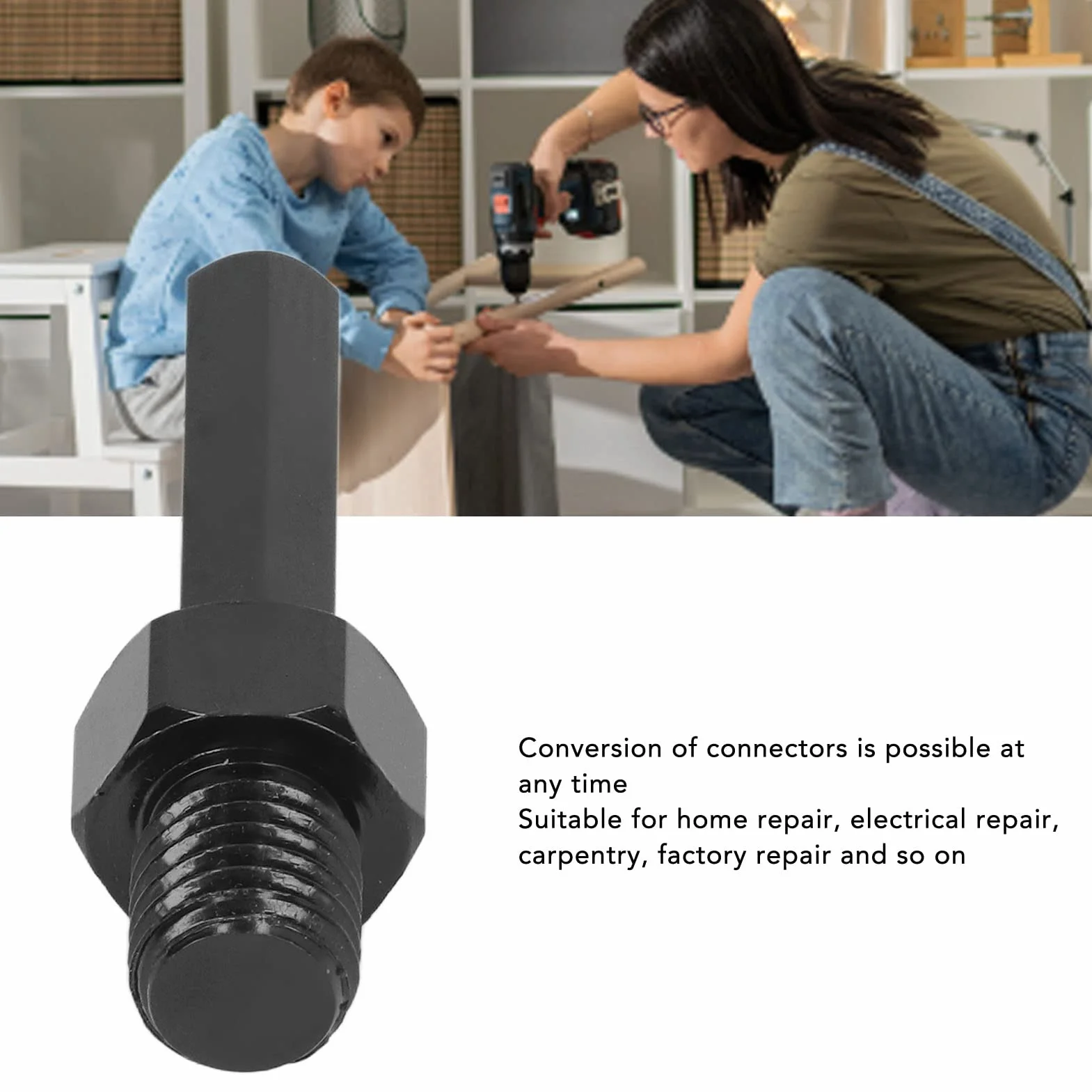 Hex Shank łączący Konwerter Szlifierka Kątowa z Adapterem do Konwersji Wiertarki Elektrycznej 5/8-11/ (M14)