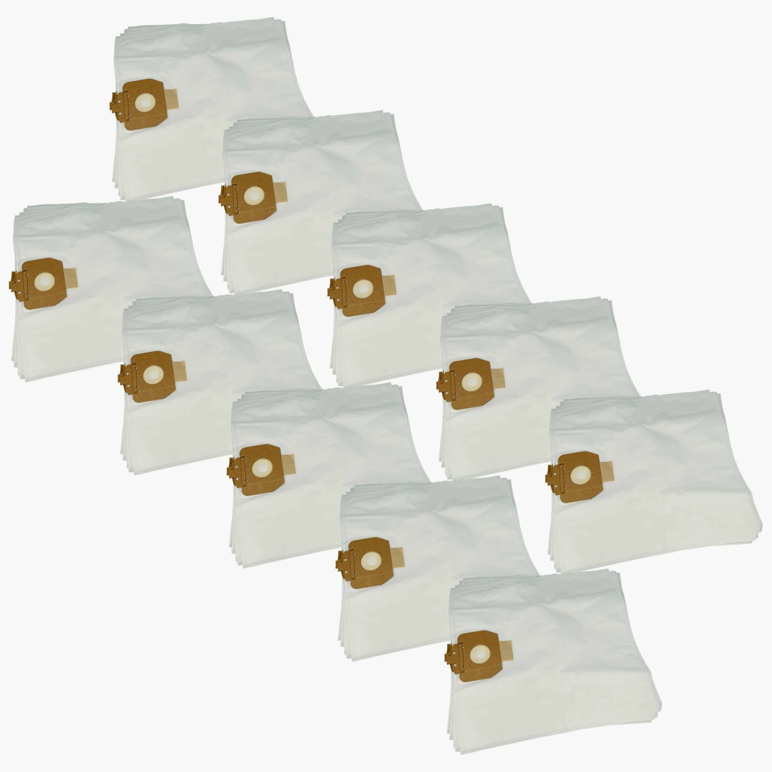 vhbw 50 x worek do odkurzacza kompatybilny z odkurzaczem PowerPlus POWX 109, S 85, 322, 320, 3230, 43 cm x 41 cm, biały
