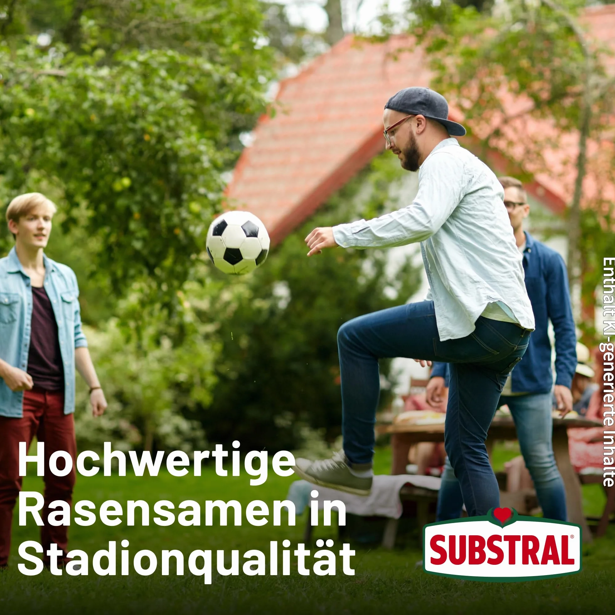 Substral Nasiona trawników do uprawiania sportu i zabawy, wytrzymała mieszanka nasion trawnika z zielonym zabarwieniem przeciw ptakom, 2 kg, 100 m², niebieskie