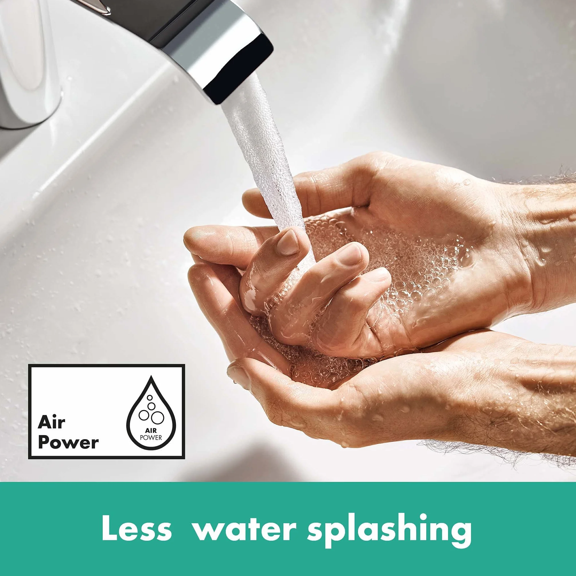 hansgrohe Vivenis - jednouchwytowa bateria umywalkowa z zestawem odpływowym klik-klak, kran łazienkowy z wylewką 110 mm, oszczędność wody (EcoSmart), chrom, 75020000