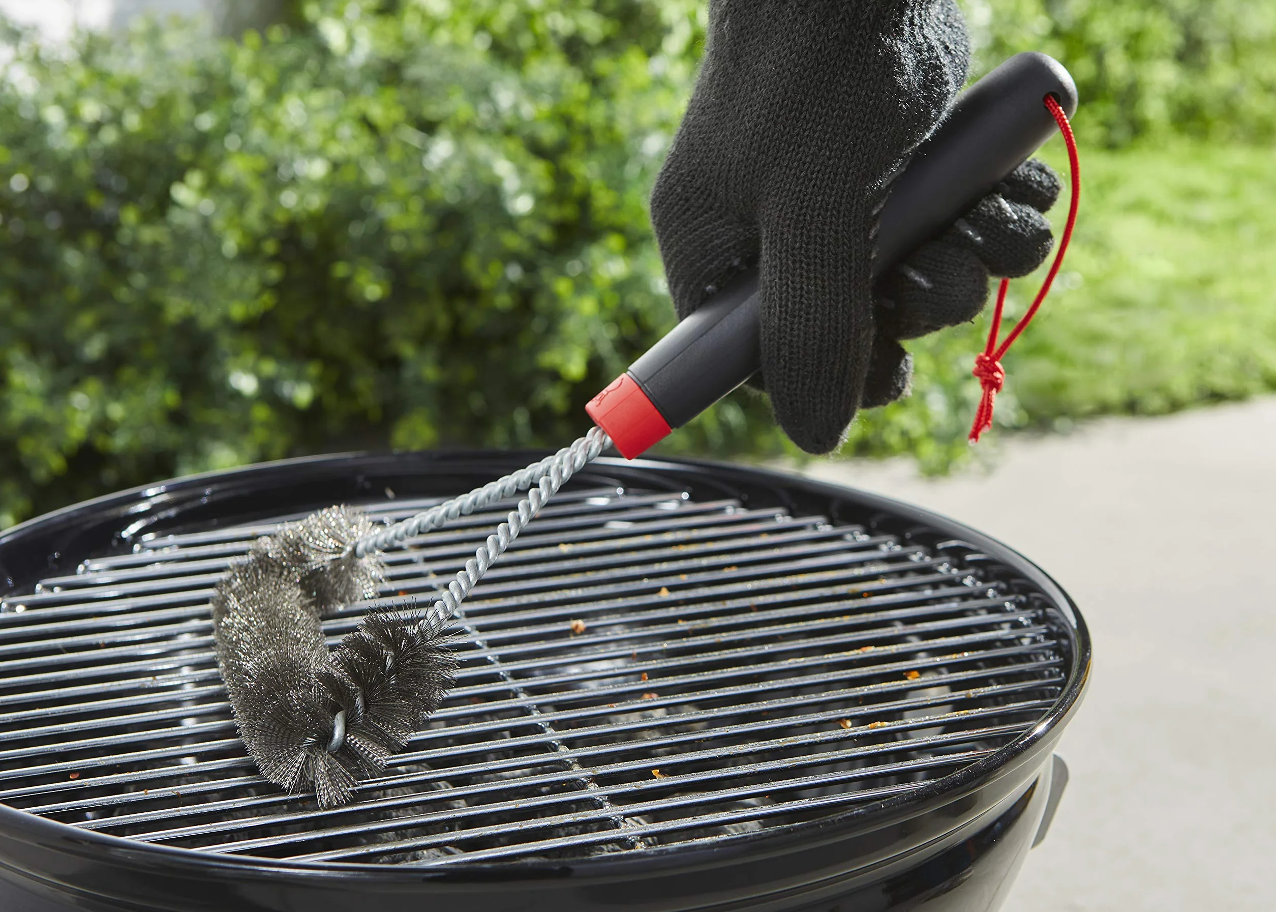 Weber Szczotka do Grilla Trójkątna 30cm Stal Nierdzewna Czarna