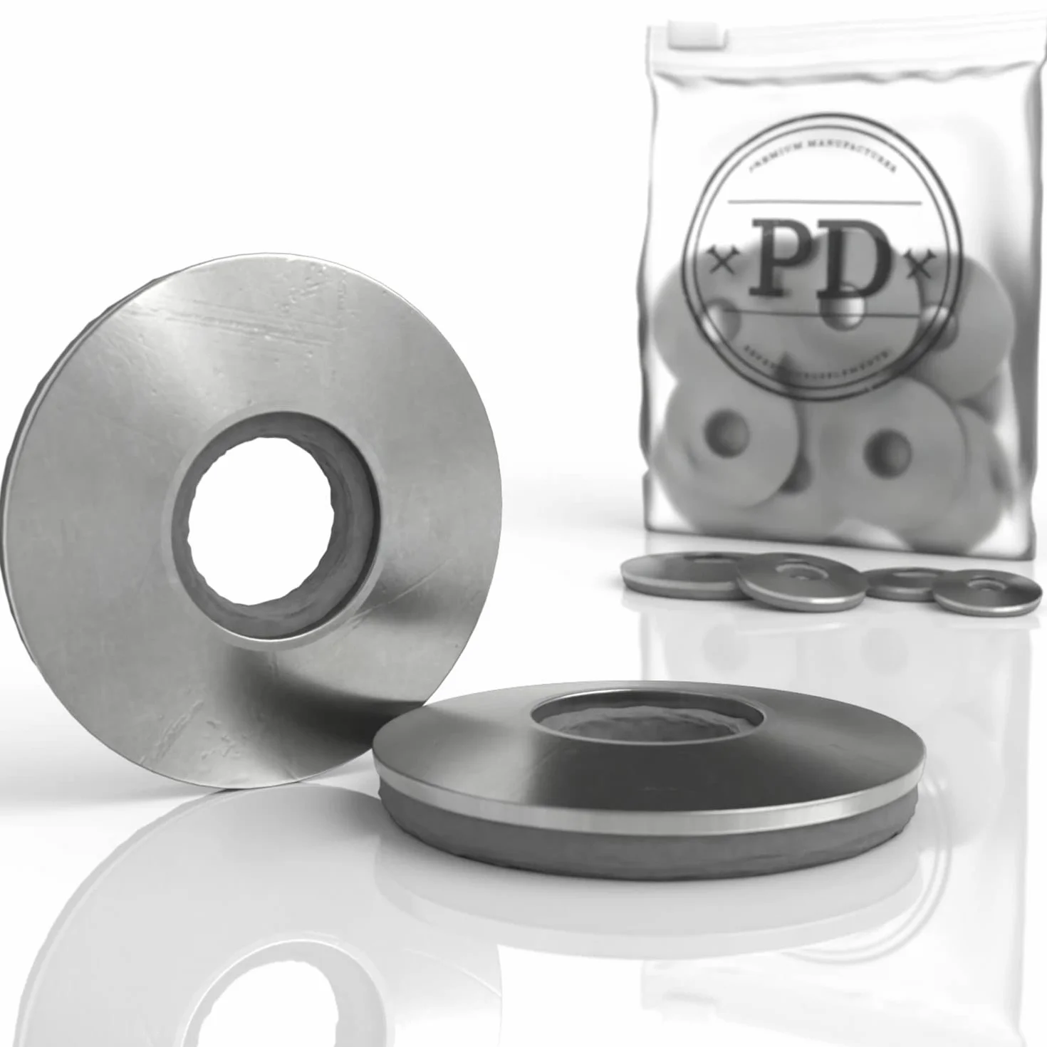 PD Podkładki M6 z uszczelką EPDM (6,8 x 16 mm) | Podkładki uszczelniające do śrub ze stali nierdzewnej A2 V2A | Do hydrauliki, wiertarki i wieczności | 50 sztuk
