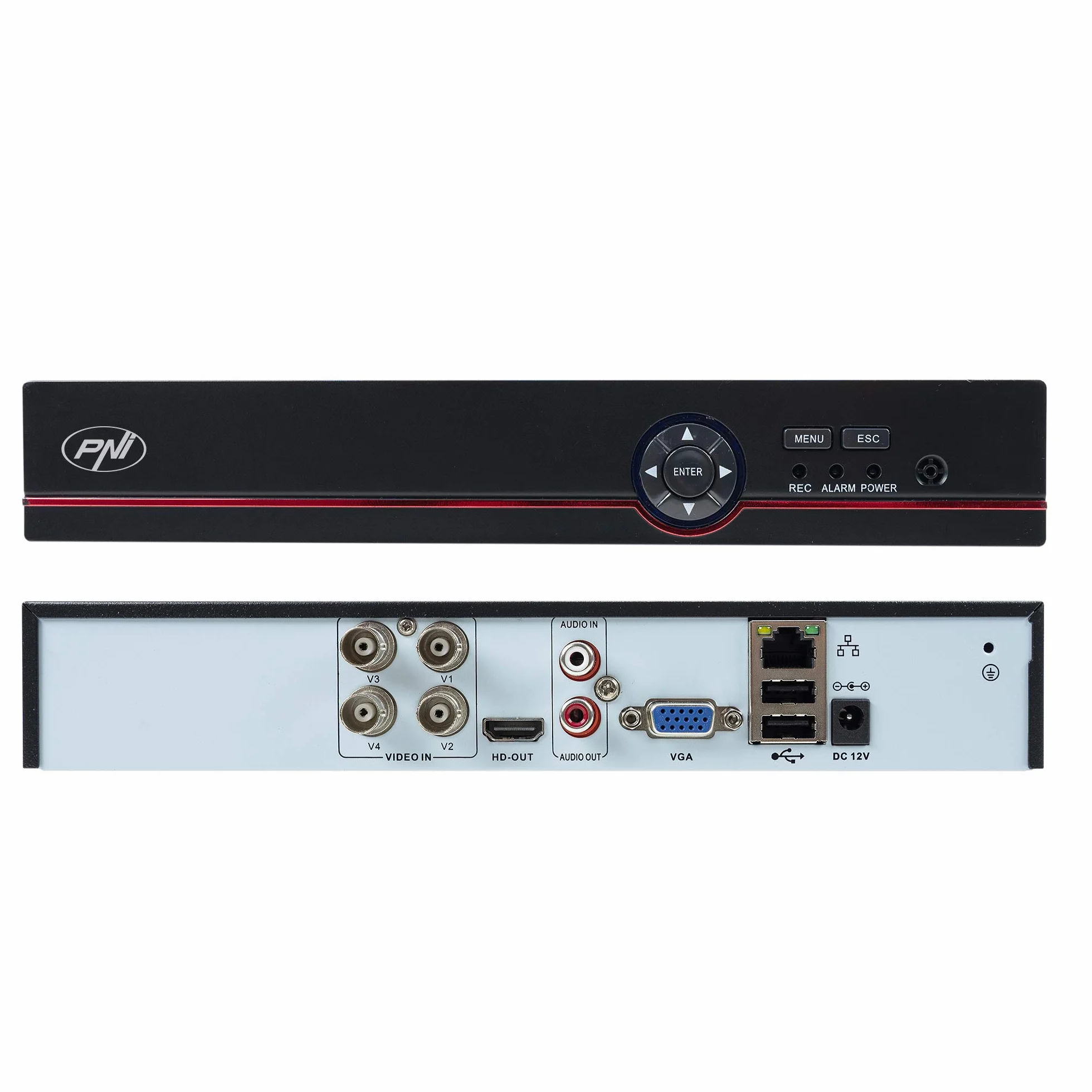 Zestaw do monitoringu wideo AHD PNI House PTZ1500 5 MP - DVR i 4 zewnętrzne kamery do monitoringu
