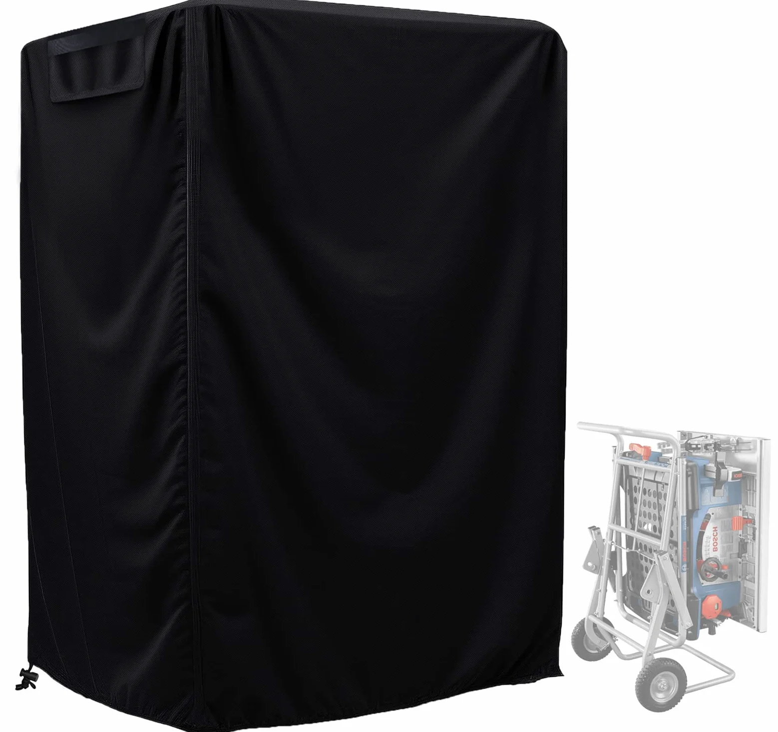 Pokrywa piły stołowej, wodoodporna osłona piły stołowej o wysokiej gęstości, szer. 29 cm x gł. 60 cm x wys. 85 cm, przenośna osłona piły stołowej na zewnątrz.