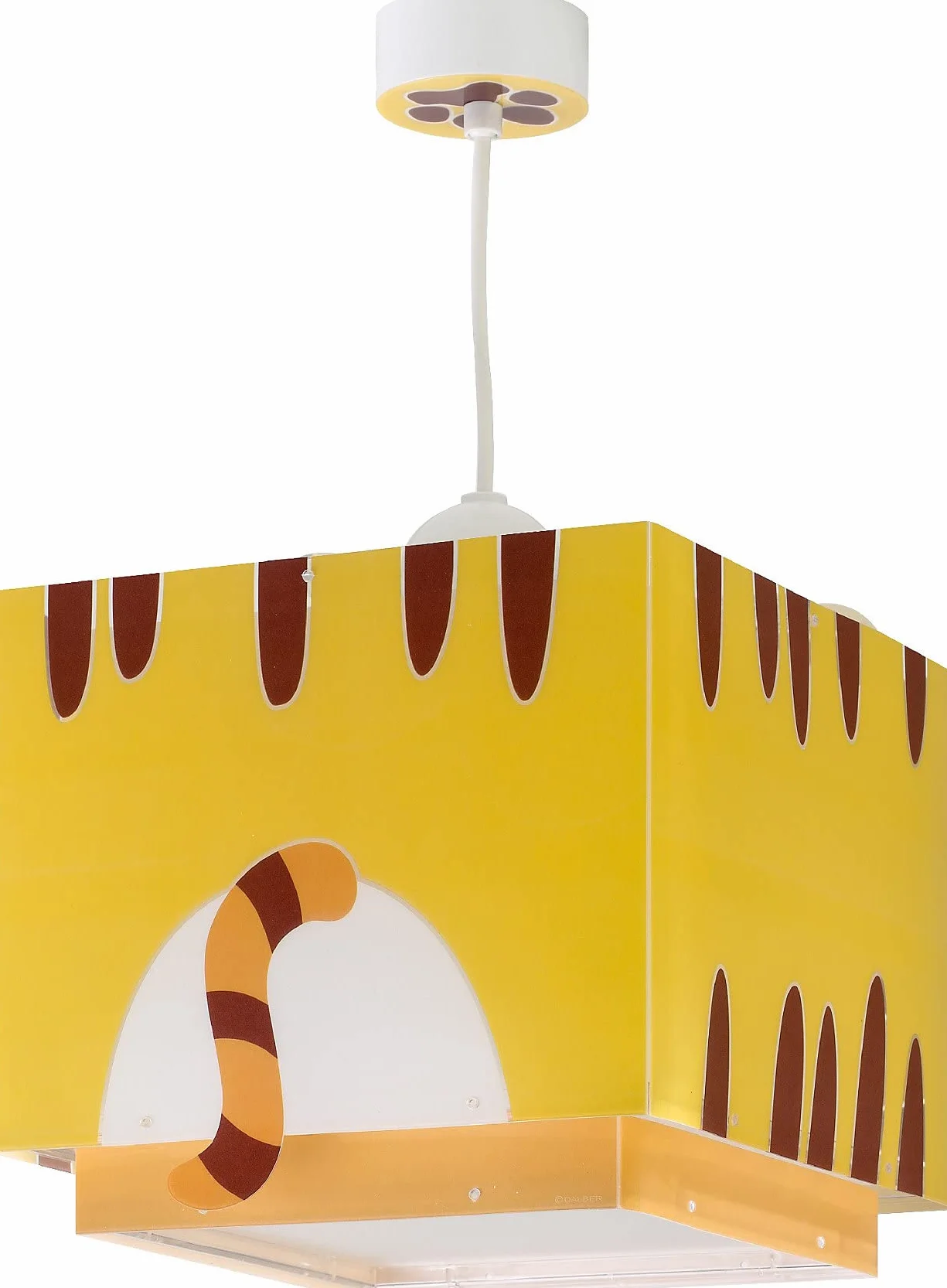 Dalber Lampa do pokoju dziecięcego, lampa wisząca, lampa sufitowa dla dzieci, lampa sufitowa do pokoju dziecięcego Little Tiger, żółta, 64562, E27