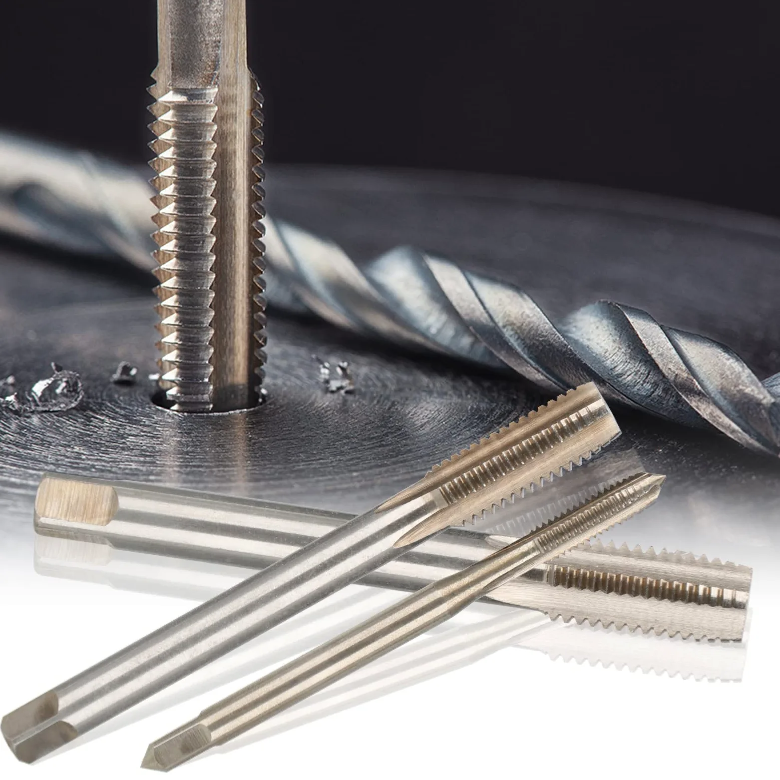 Wiertło z gwintem metrycznym, gwintownik metryczny DIN371, mini gwintownik maszynowy, rowek prosty, otwór na śrubę metalową, wiertło ręczne, M8 x 1,25 mm