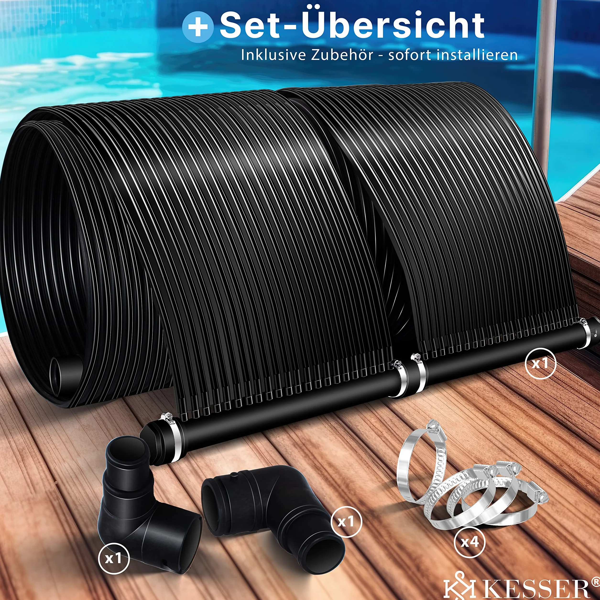 KESSER Kolektor solarny do basenu 600 x 70 cm UV