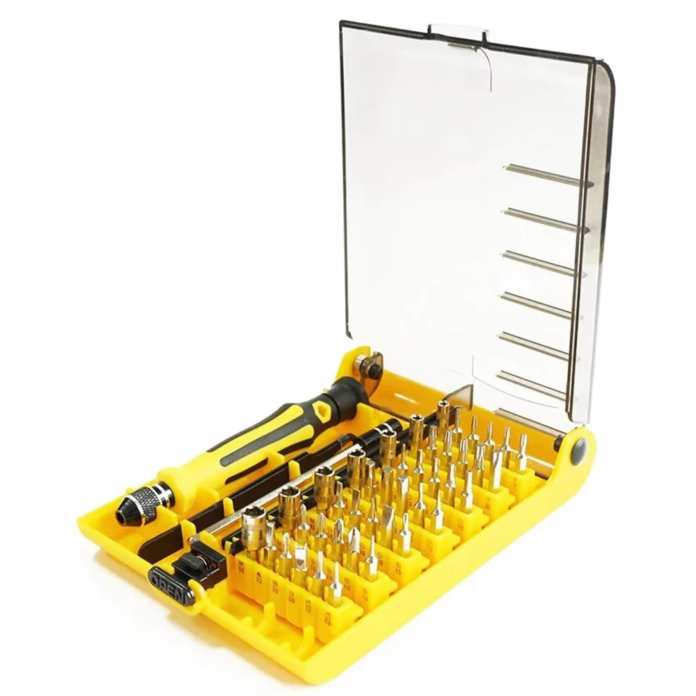Zestawy śrubokrętów, Zestaw Wkrętaków 45 W 1 Precyzyjny Śrubokręt Izolowany Parafusadeira Uchwyt Magnetyczny Bitów Multi Hex Torx Narzędzia Ręczne