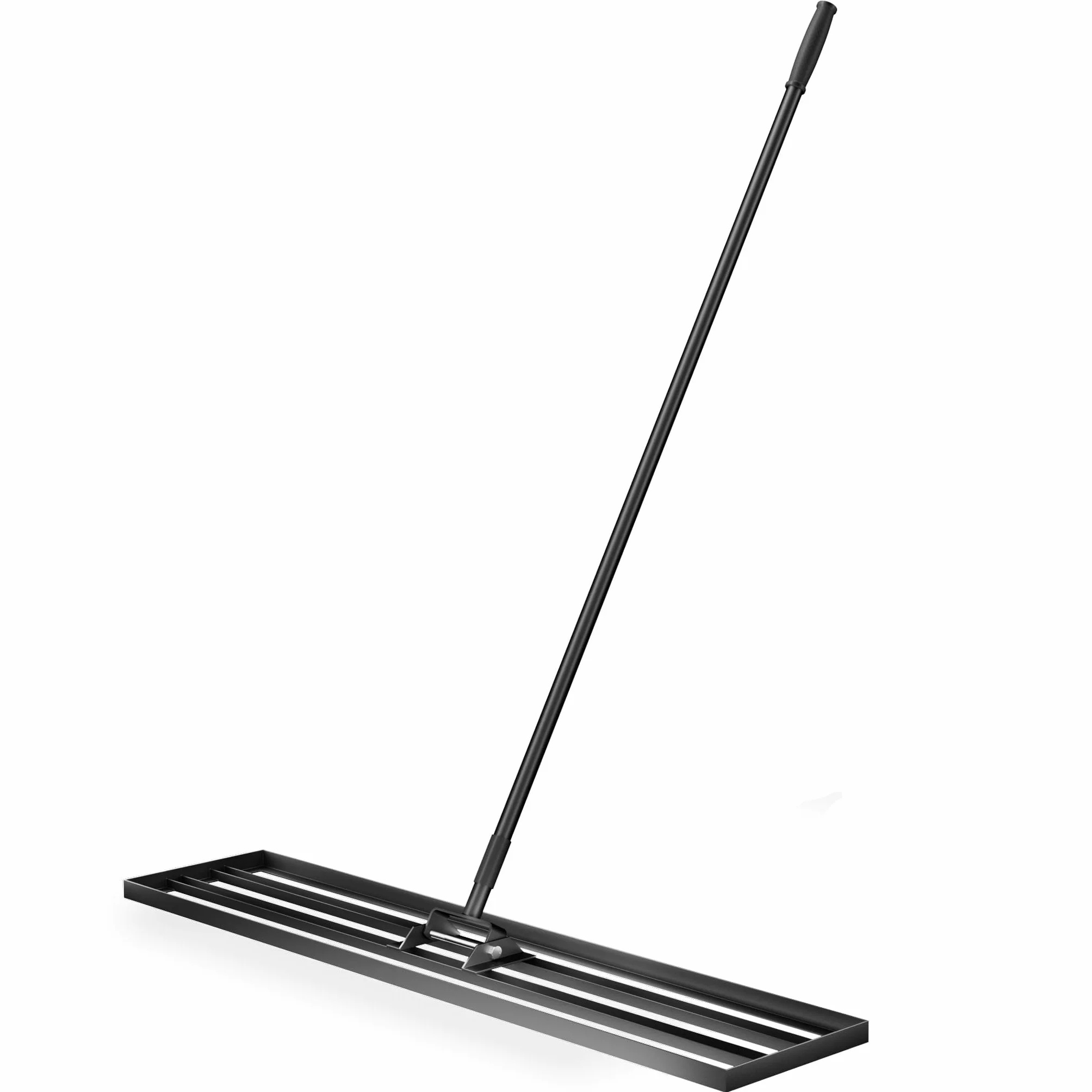 Wiltec Niwelator ręczny 25,4cm x 121,9cm aluminiowy z regulowanym kijem 2m, grabie do trawnika