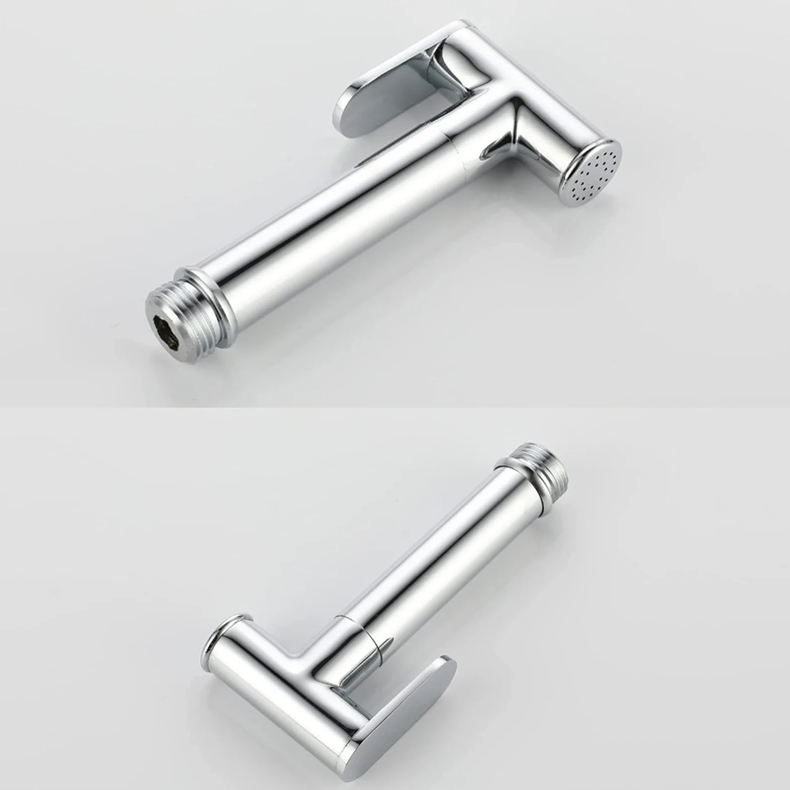 Ręczne przenośne bidet, Ręczna natryskowa słuchawka bidetowa do toalety, mosiężna, pojedyncza rączka, z wężem prysznicowym 150 cm, wielokolorowa(Chrome)