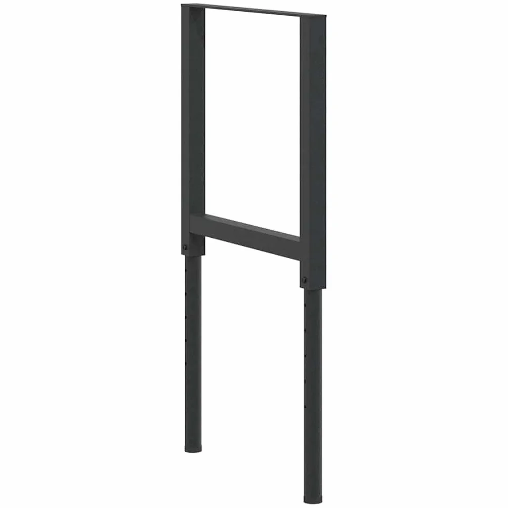 Stelaż stołu warsztatowego z regulacją wysokości, metalowy, 2 sztuki, szerokość 55 cm, wysokość 69-95,5 cm, czarny, wytrzymały stelaż do warsztatu, montażu, DIY, akcesoria do stołu