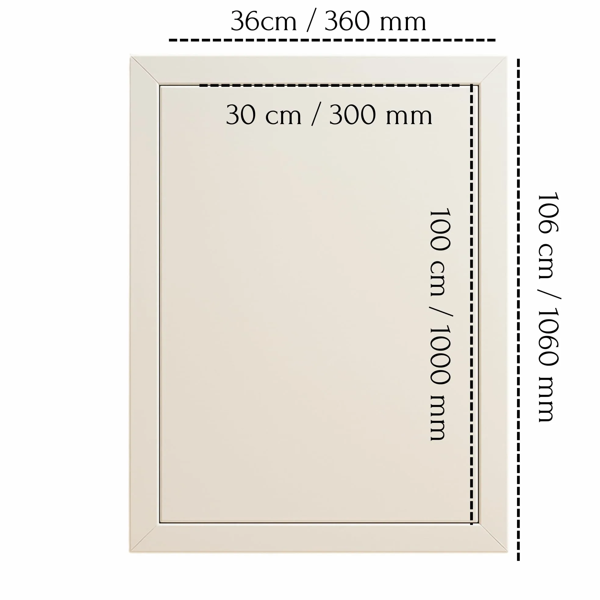 TMALASER Drzwi rewizyjne metalowe 30 x 100 cm stal ocynkowana – klapa rewizyjna biała 300 x 1000 mm push to open/Klick-Klack - drzwi inspekcyjne do ścian murowanych i karton-gips