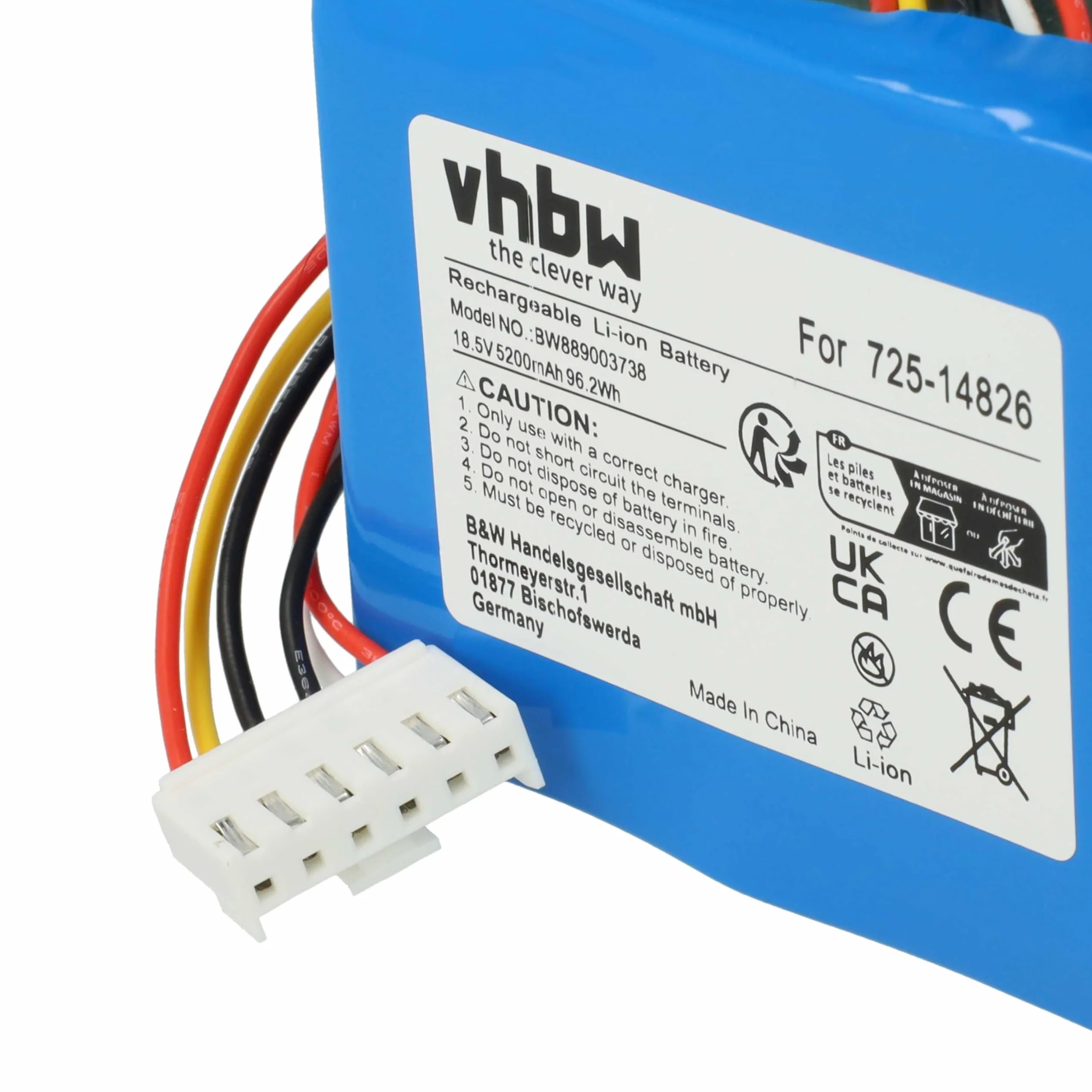 vhbw Akumulator Li-ion 18,5 V 5200mAh zastępuje Cub Cadet 725-14826, 725-14827 do kosiarki