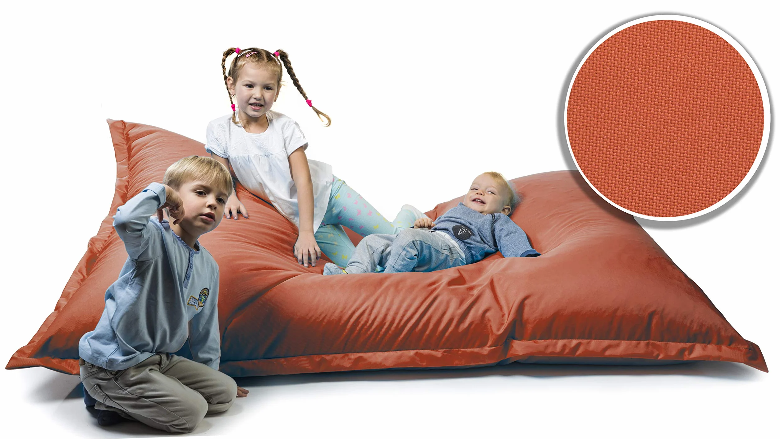 sunnypillow worek do siedzenia XXL, do użytku na zewnątrz i wewnątrz, 180 x 145 cm z wypełnieniem ze styropianu 400 l, dla dzieci i dorosłych, wiele kolorów i rozmiarów do wyboru 180 x 145cm pomarańczowy
