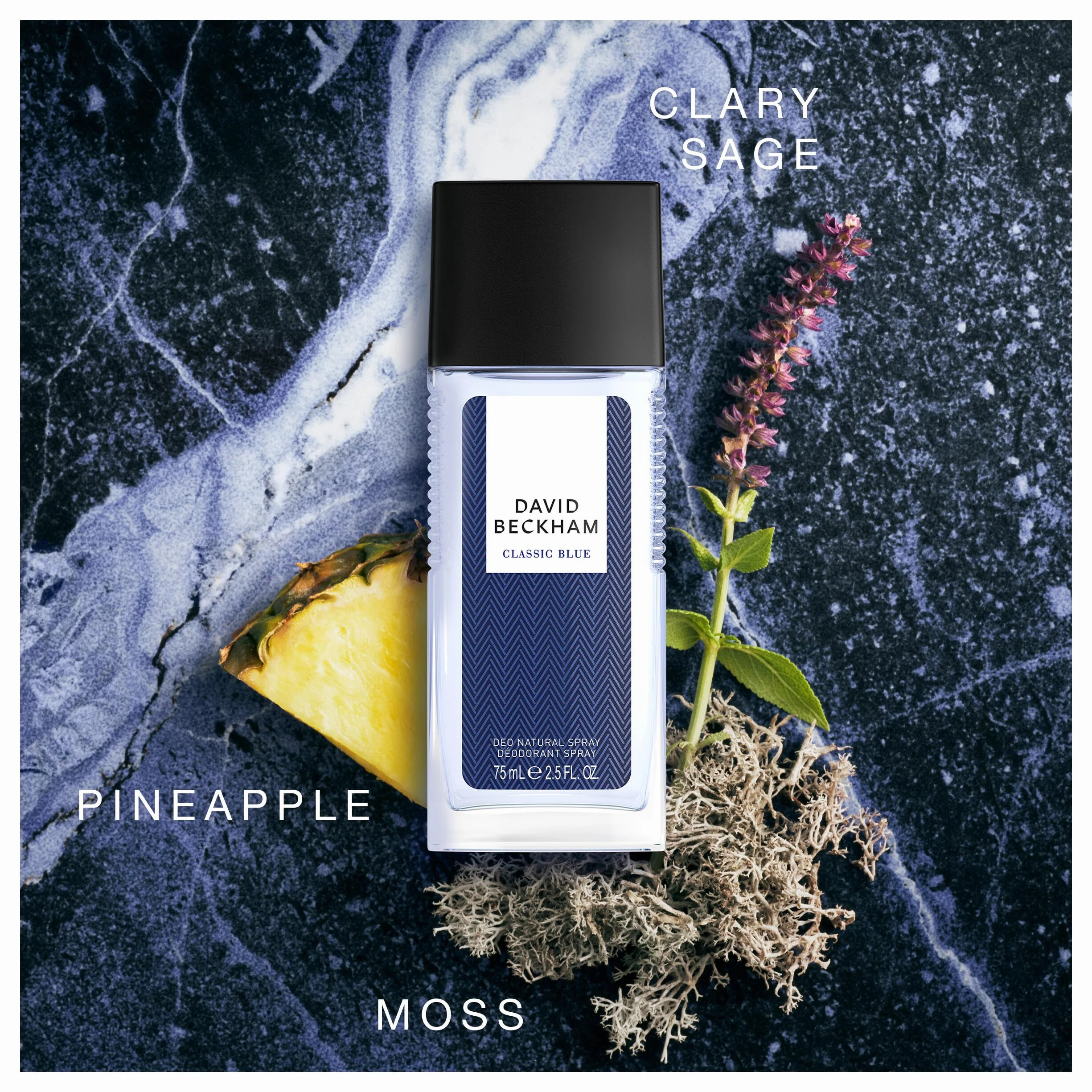 David Beckham Classic Blue Dezodorant, Granatowy, 75 ml