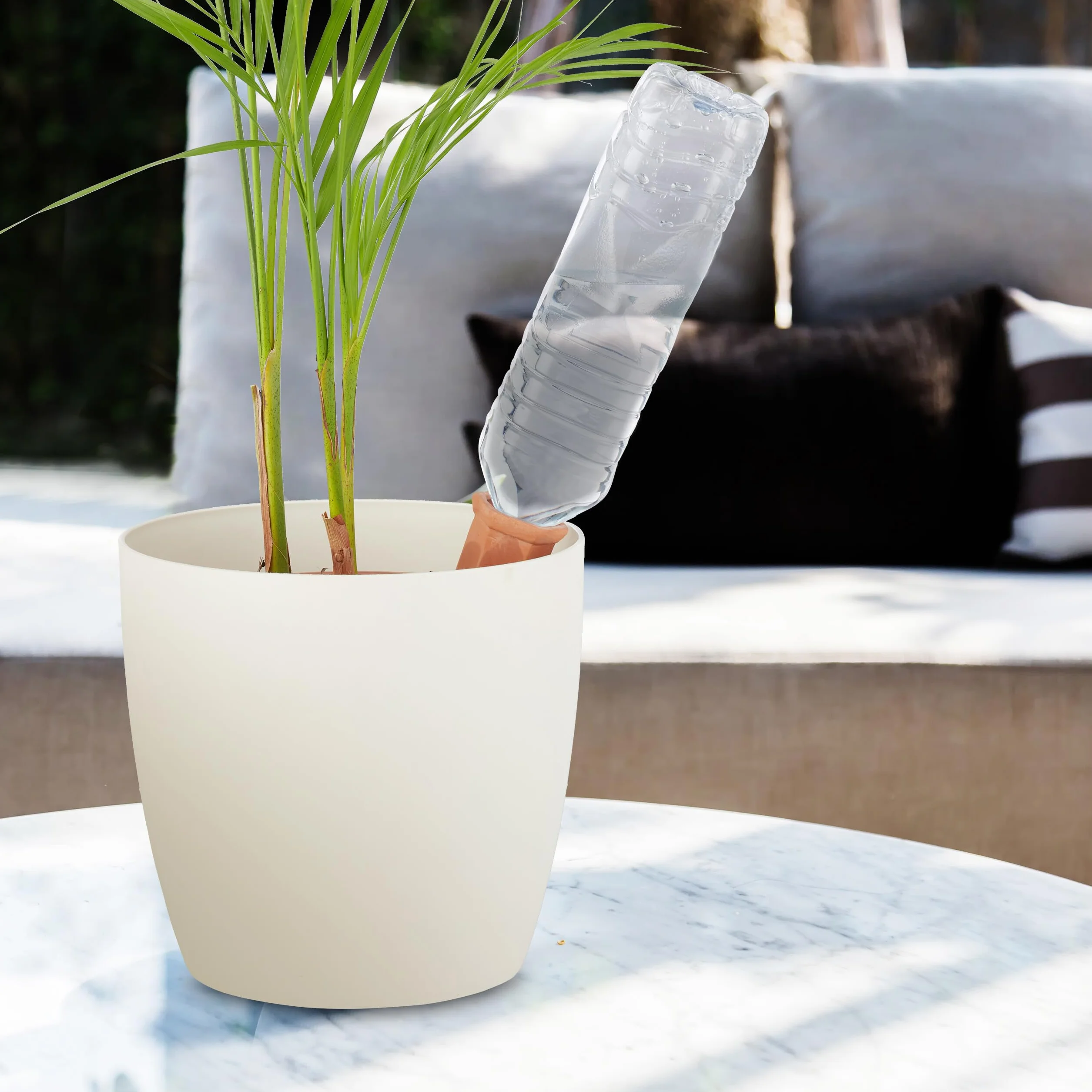 Relaxdays Stożek do podlewania zestaw 10 sztuk butelki PET 1,5 l terakota