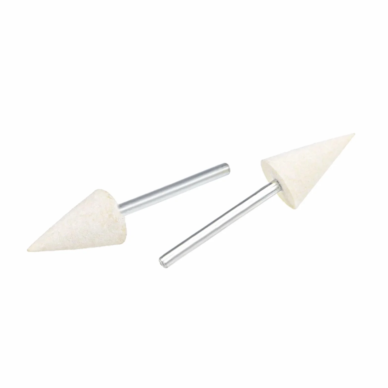 12/24Pcs Wool Felt Mounted Points Conical Polishing Buffing Wheel 6/8/10/12mm Grinding Head With 3mm Shank For Rotary Tools