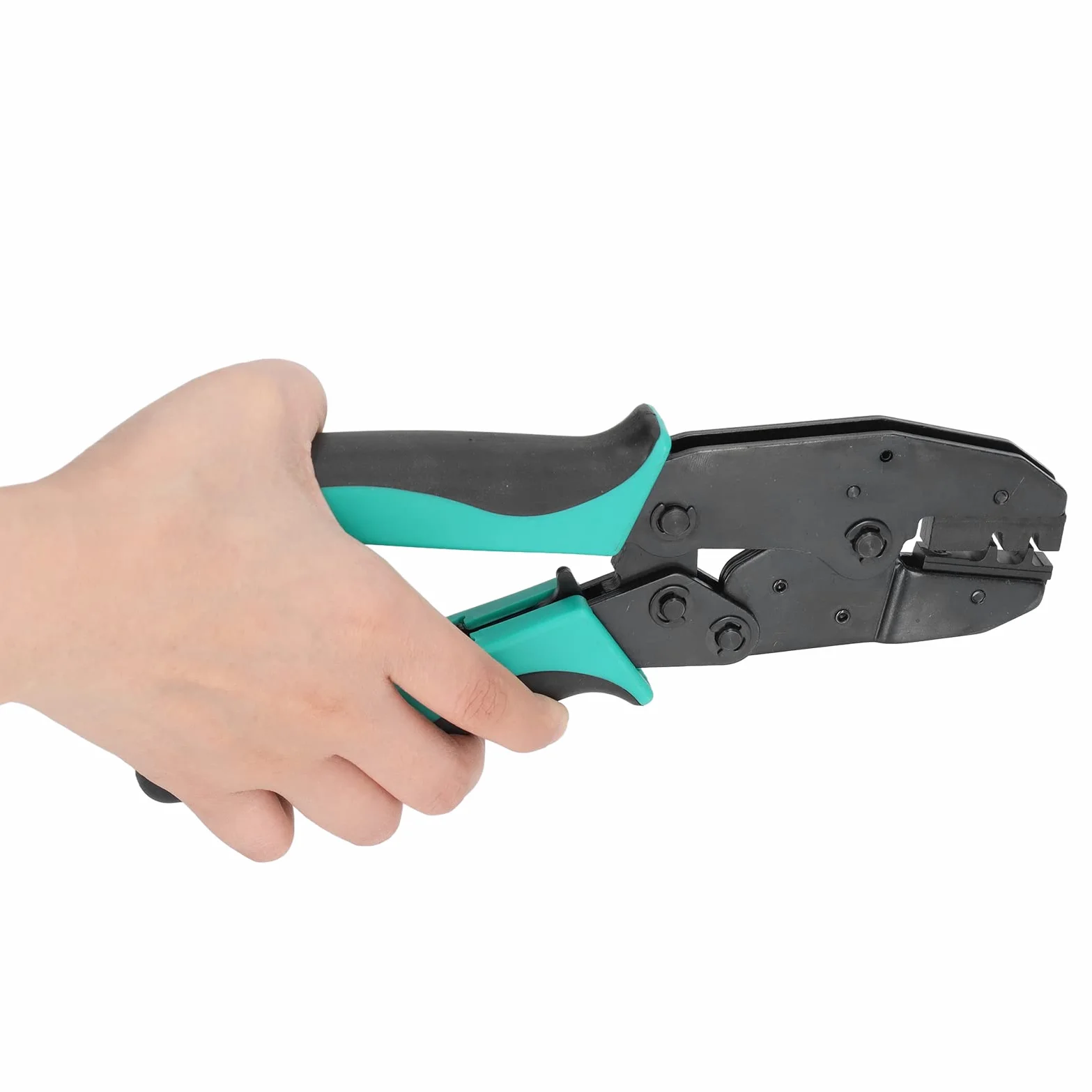Narzędzie do zaciskania drutu ze stali stopowej AISI4140 z oszczędzającym siłę mechanizmem zapadkowym i ergonomiczną, antypoślizgową rękojeścią TPR - Szczypce do zaciskania