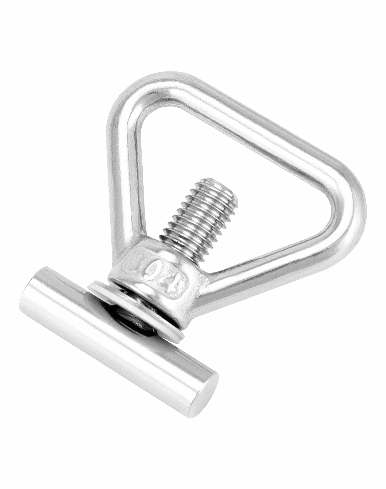 QWORK® 4szt. Ucha mocujące M10 do mocowania ładunku, nakrętki trójkątne ze stali nierdzewnej 304 ze śrubami do VW T5 T6, nośność 100 kg