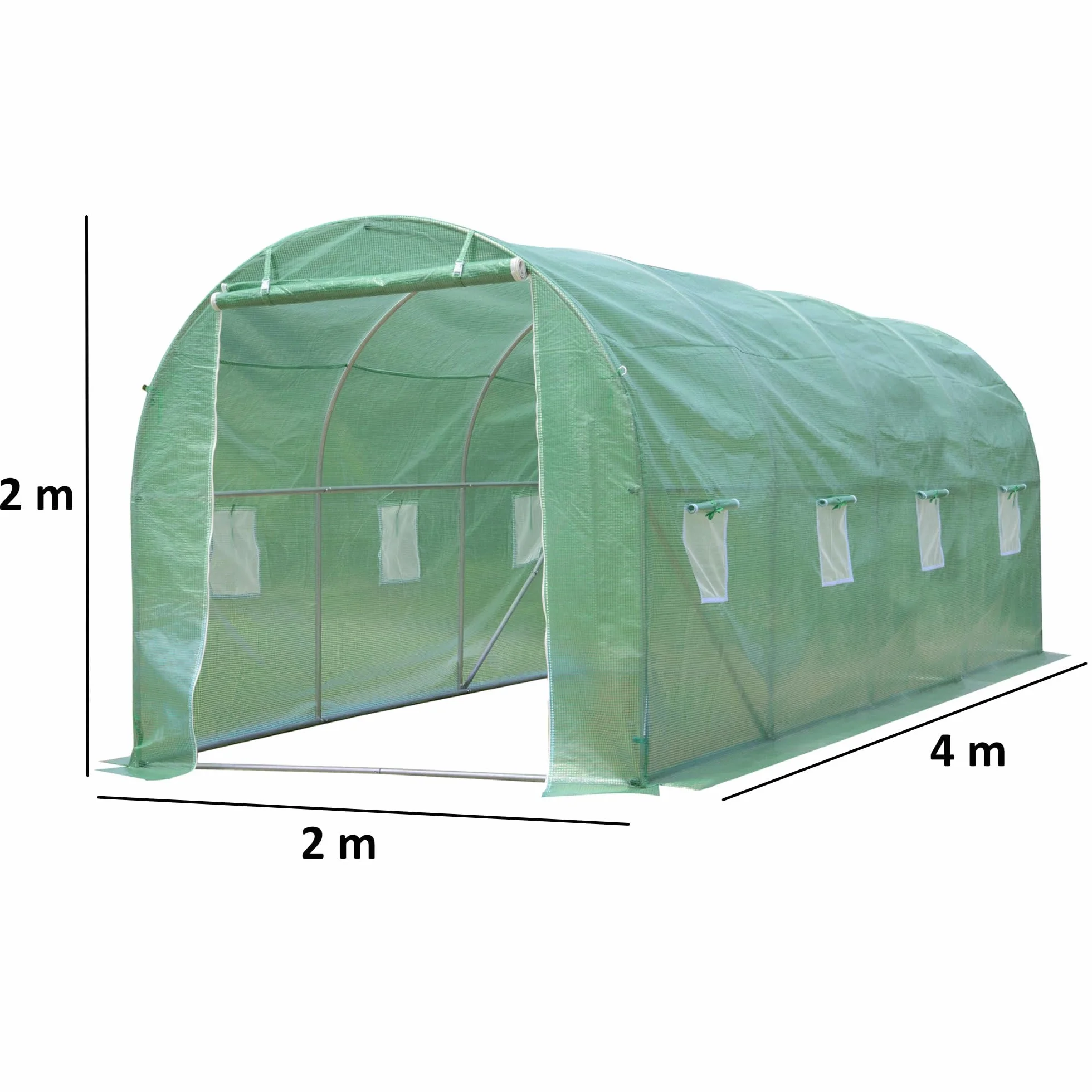 Zelsius Szklarnia foliowa 400 x 200 x 200 cm | Stabilna szklarnia na pomidory, namiot foliowy