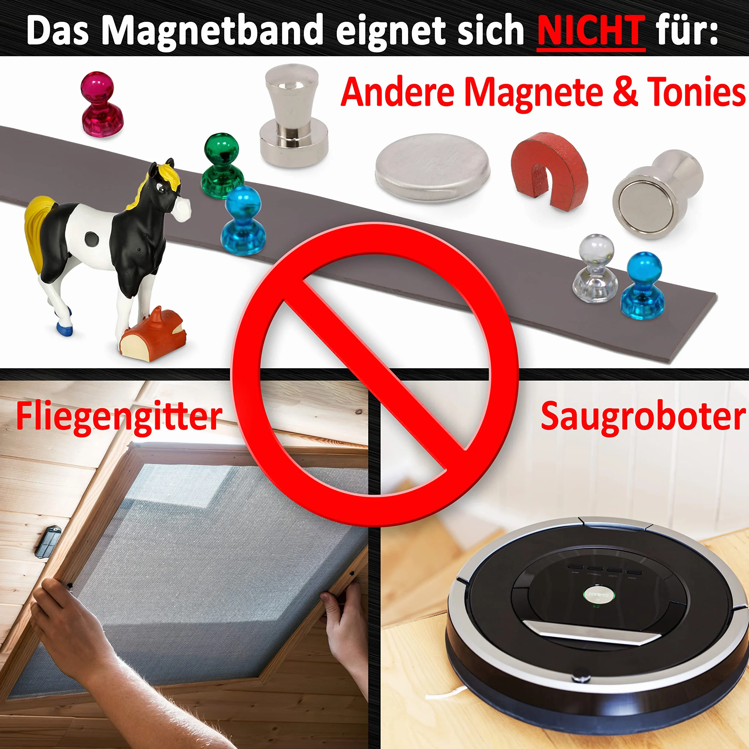 Reorda® Samoprzylepna taśma magnetyczna, maksymalna siła przyczepności dzięki najmocniejszemu klejowi 3M, taśma magnetyczna o zoptymalizowanej sile magnetycznej dzięki materiałowi anizotropowemu, do zastosowania w kuchni, szkole i biurze