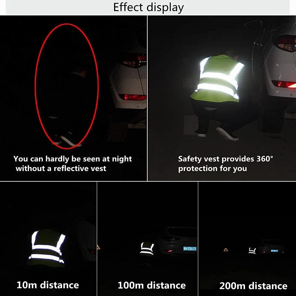 Piżamy odblaskowe Hi-Vis dla mężczyzn i kobiet z kieszeniami,wysoka widoczność, ziperem na przodzie, zgodne z normami ANSI/ISEA