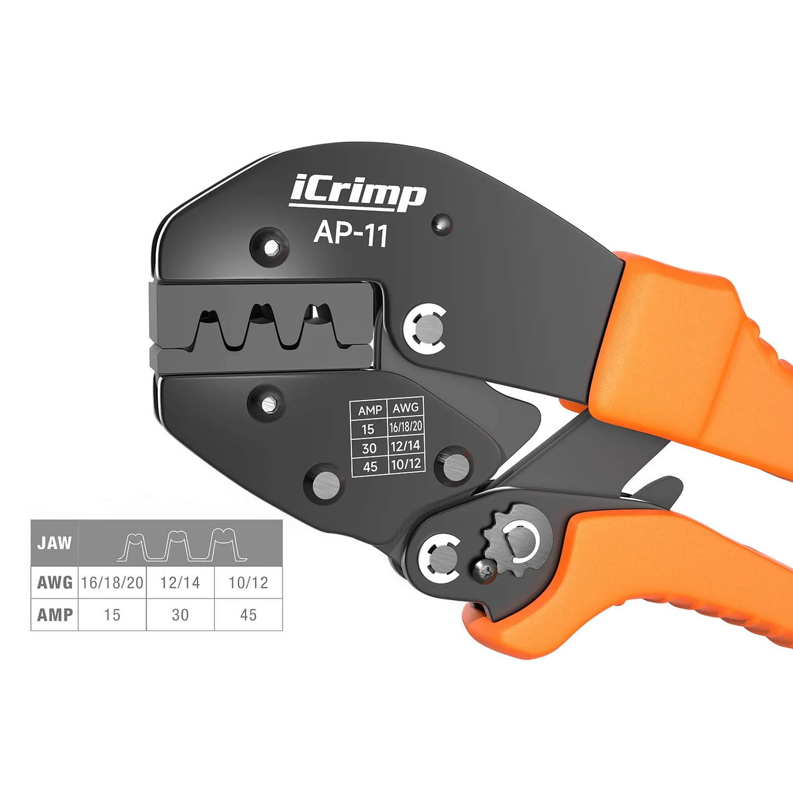 iCrimp Ap-153045 Zaciskarka do drutu grzechotka narzędzia działa dla Anderson 15, 30 i 45 AMP złącza kablowe