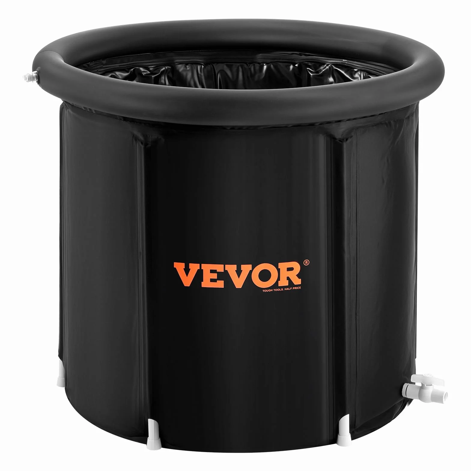 VEVOR Wanna lodowa 90 cm 370 l terapeutyczna z pokrywą składana nadmuchiwana