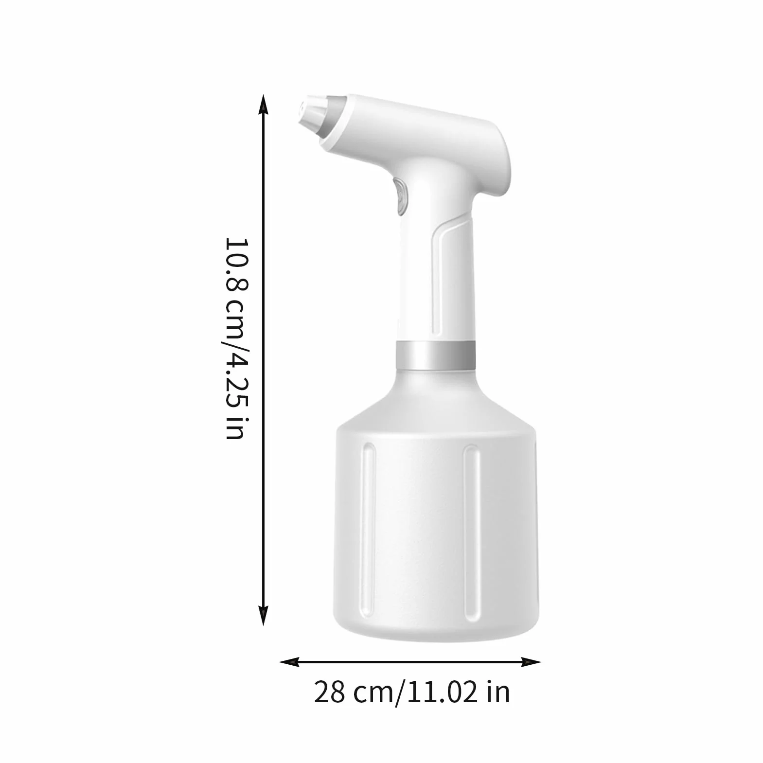 Electric Spray Bottle, Rechargeable Plant Mister, 4.25x11.02in Usb Powered Water Dispenser, Adjustable Mist Pressure, Ergonomic Grip Handle for Cleaning, Lawn, Yard, Garden, Indoor