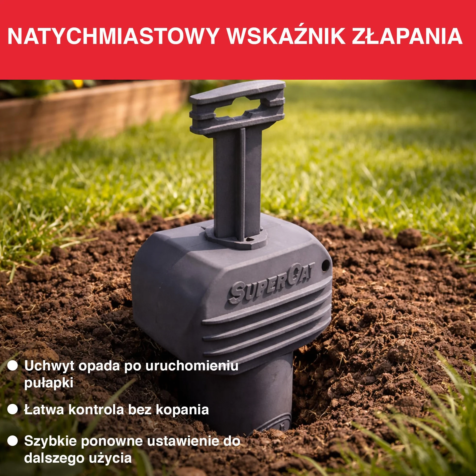 SWISSINNO Pułapka na Nornice PRO SuperCat – Tunelowa Zatrzaskowa, Wielokrotnego Użytku, 1 Sztuka