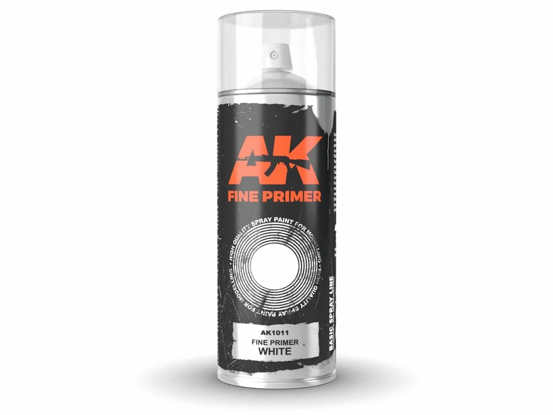 AK-Interactive AK1011 FINE Primer White Spray spray gruntujący biały
