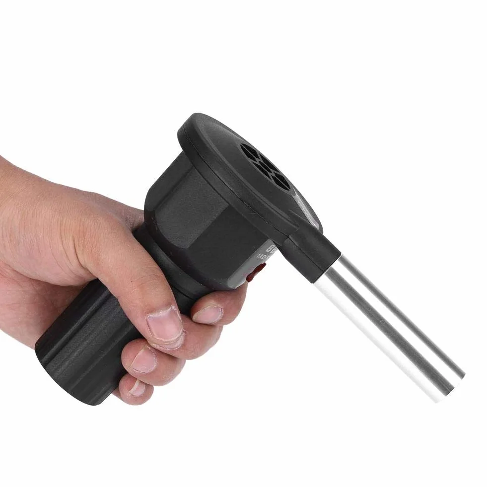 Ausla Ręczna Dmuchawa do Grilla, Przenośny Elektryczny Wentylator do Grilla, Mocny, Niski Poziom Hałasu, do Pikniku