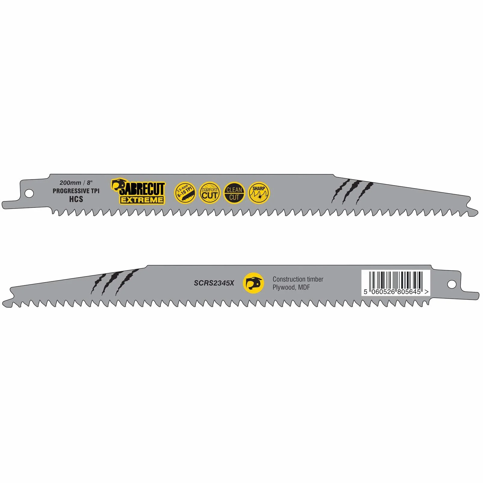 3 x SabreCut SCRS2345X_3 200 mm 6-10 TPI S2345X bardzo szybkie brzeszczoty szablaste do cięcia drewna
